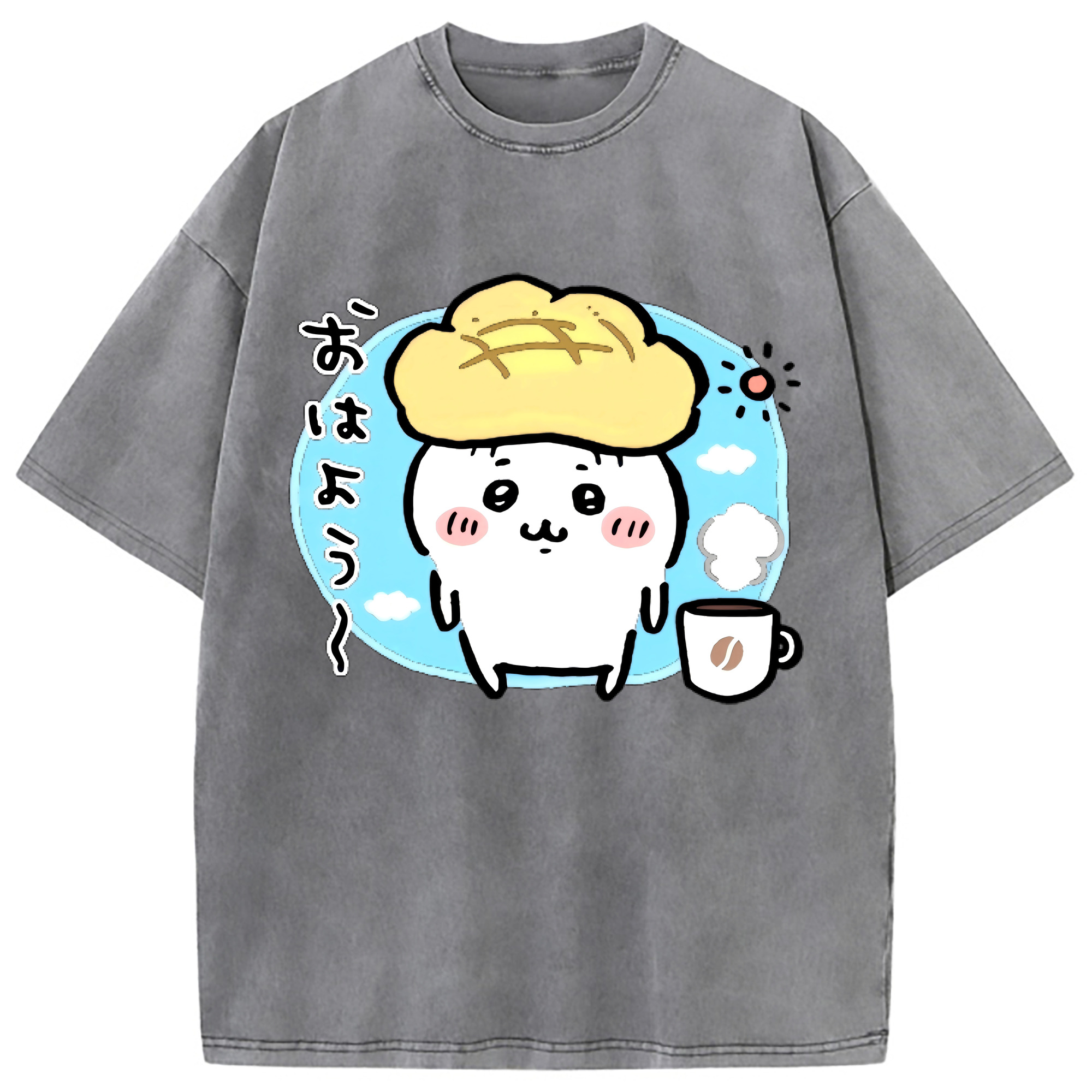 （画像用） ちいかわ ちいかわ Chii-kawa chiikawa 綿100% ヴィンテージ風 半袖Tシャツ（フロントプリント）