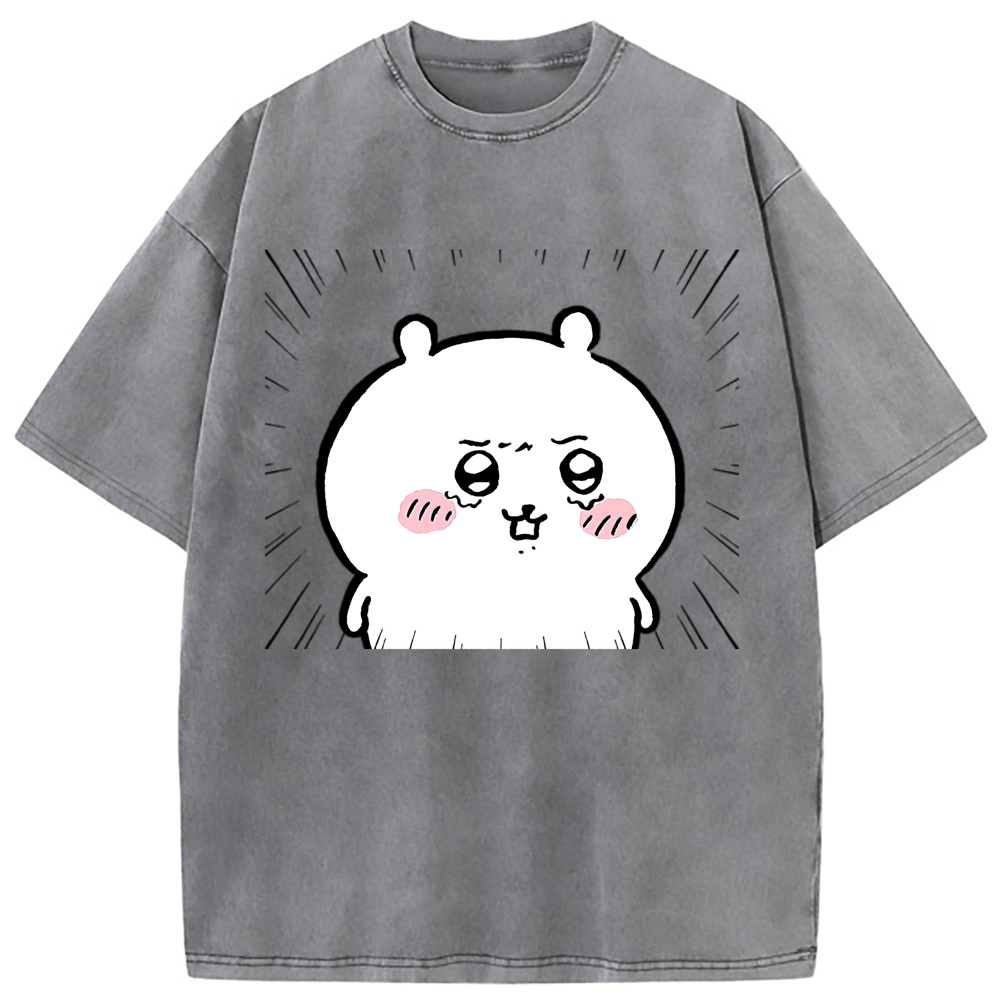 （画像用） ちいかわ ちいかわ Chii-kawa chiikawa 綿100% ヴィンテージ風 半袖Tシャツ（フロントプリント）