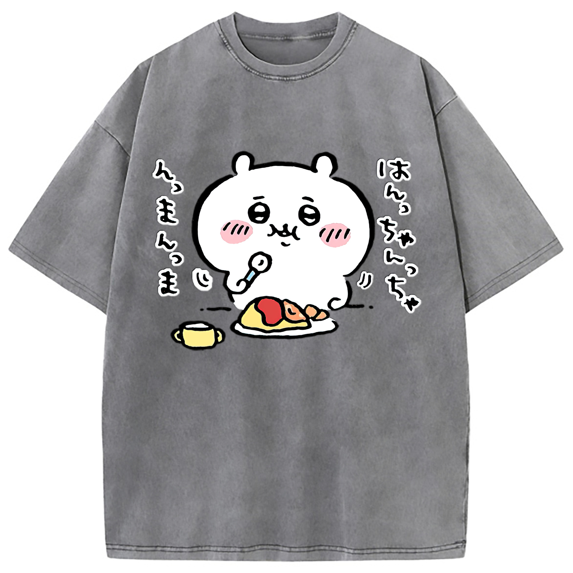（画像用） ちいかわ ちいかわ Chii-kawa chiikawa 綿100% ヴィンテージ風 半袖Tシャツ（フロントプリント）