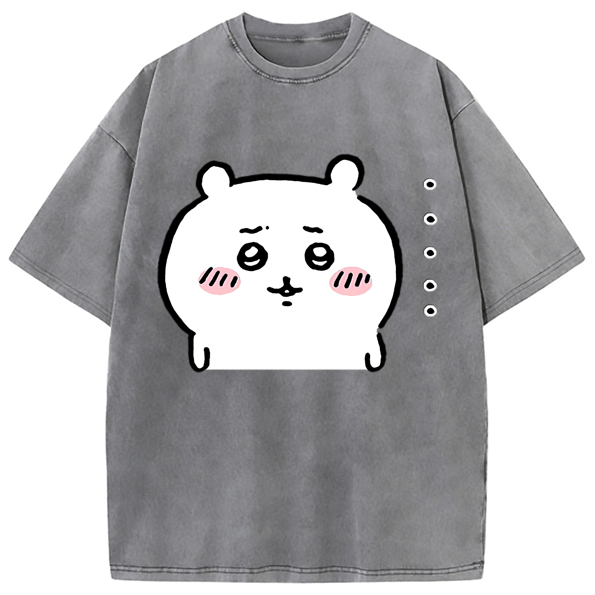 （画像用） ちいかわ ちいかわ Chii-kawa chiikawa 綿100% ヴィンテージ風 半袖Tシャツ（フロントプリント）