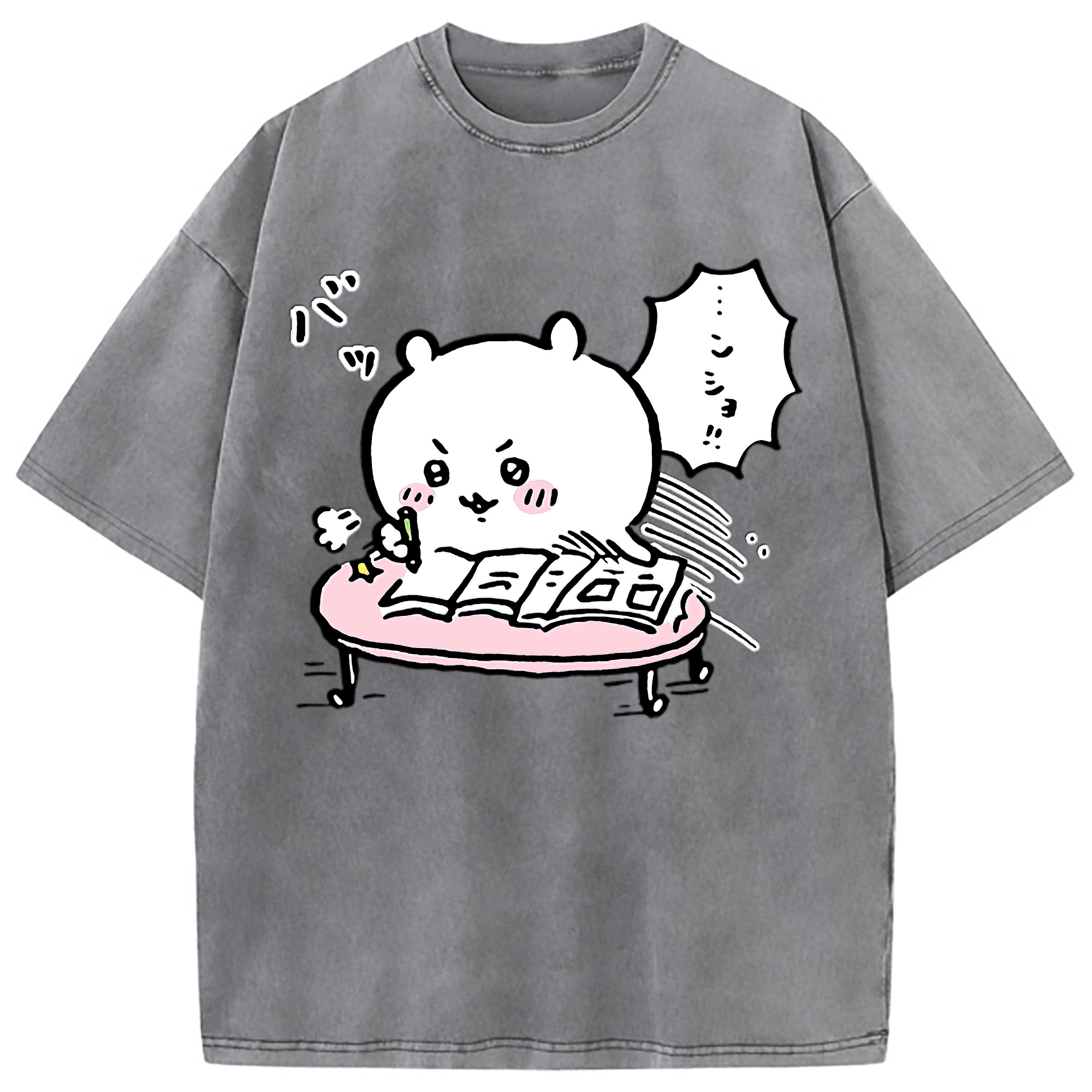 （画像用） ちいかわ ちいかわ Chii-kawa chiikawa 綿100% ヴィンテージ風 半袖Tシャツ（フロントプリント）