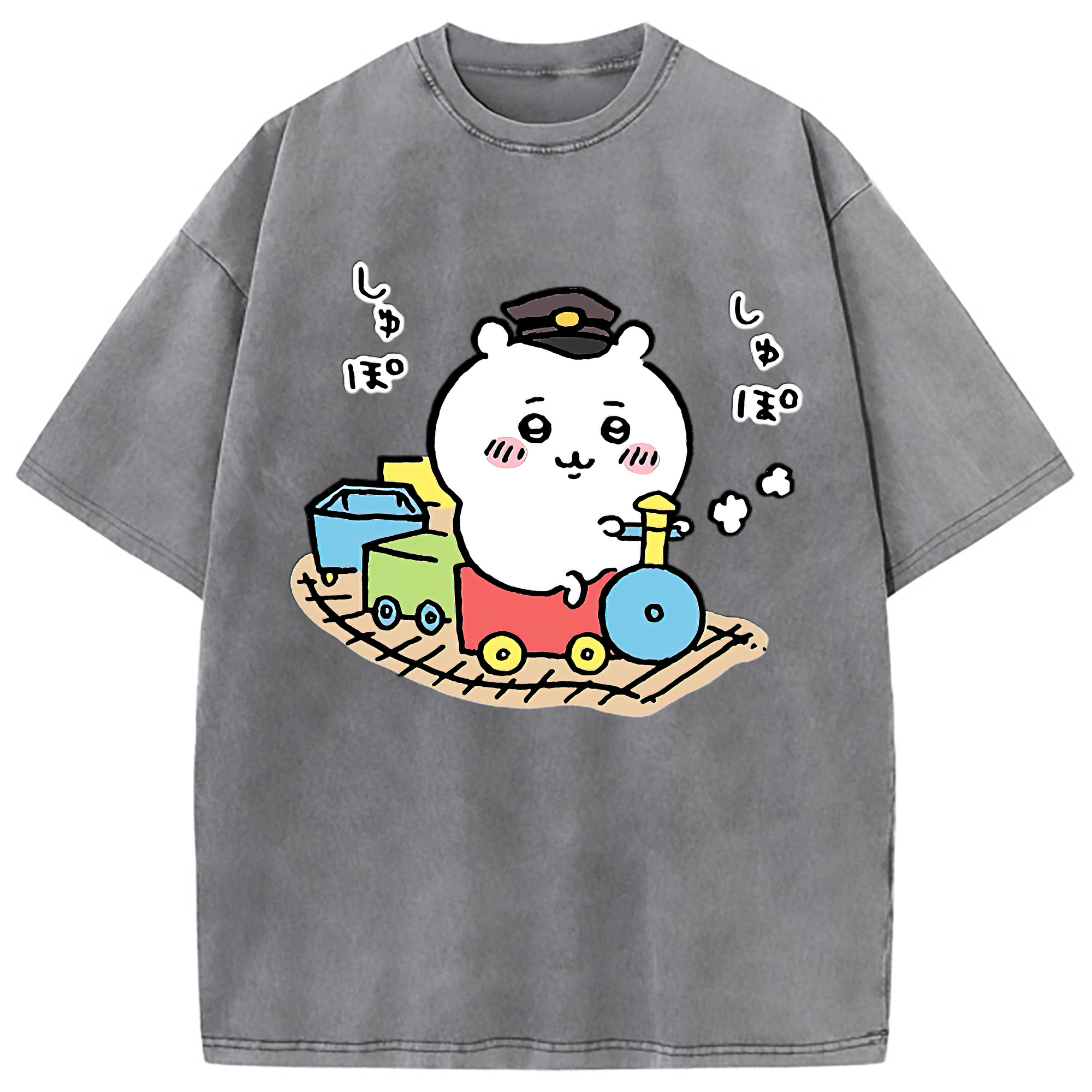 （画像用） ちいかわ ちいかわ Chii-kawa chiikawa 綿100% ヴィンテージ風 半袖Tシャツ（フロントプリント）