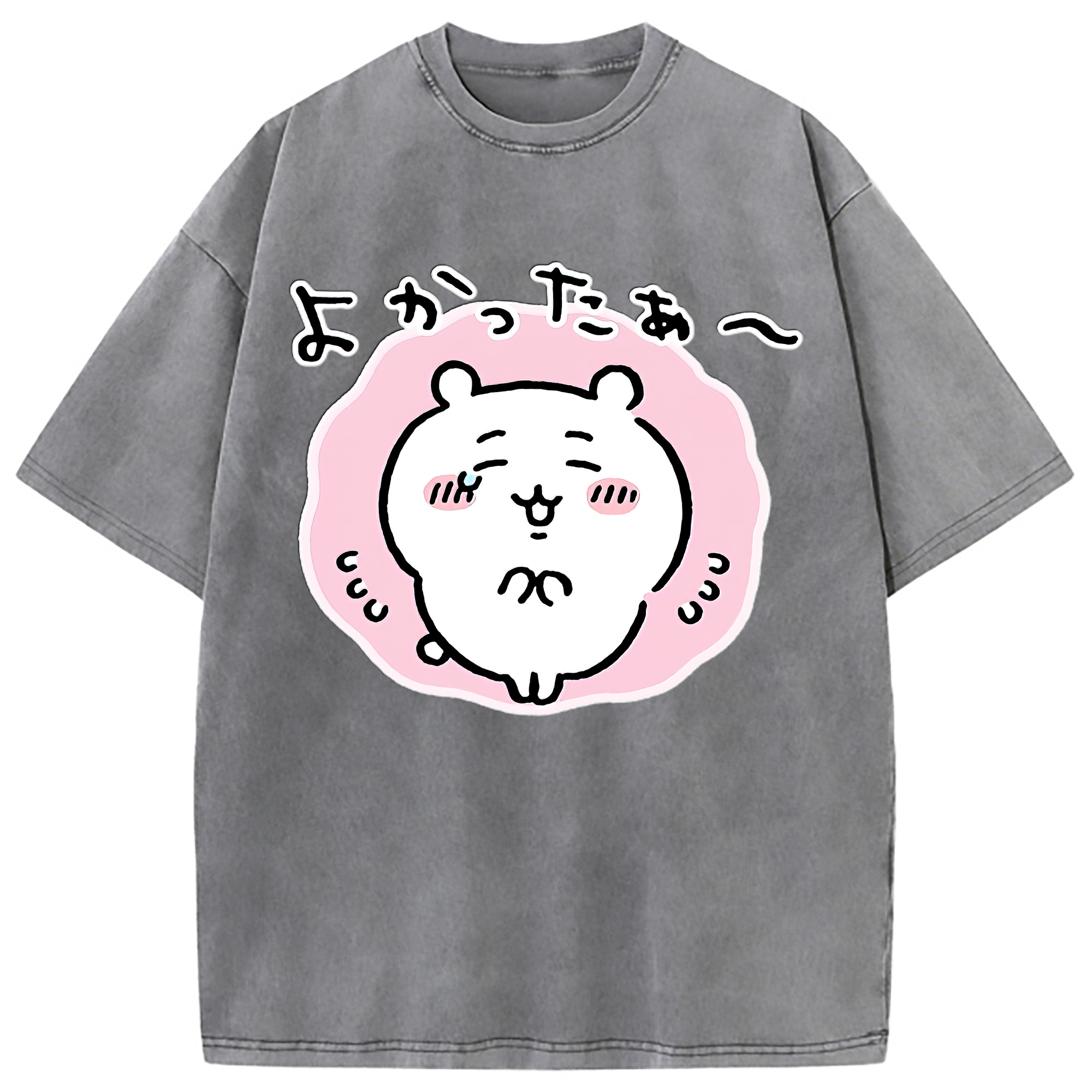 （画像用） ちいかわ ちいかわ Chii-kawa chiikawa 綿100% ヴィンテージ風 半袖Tシャツ（フロントプリント）