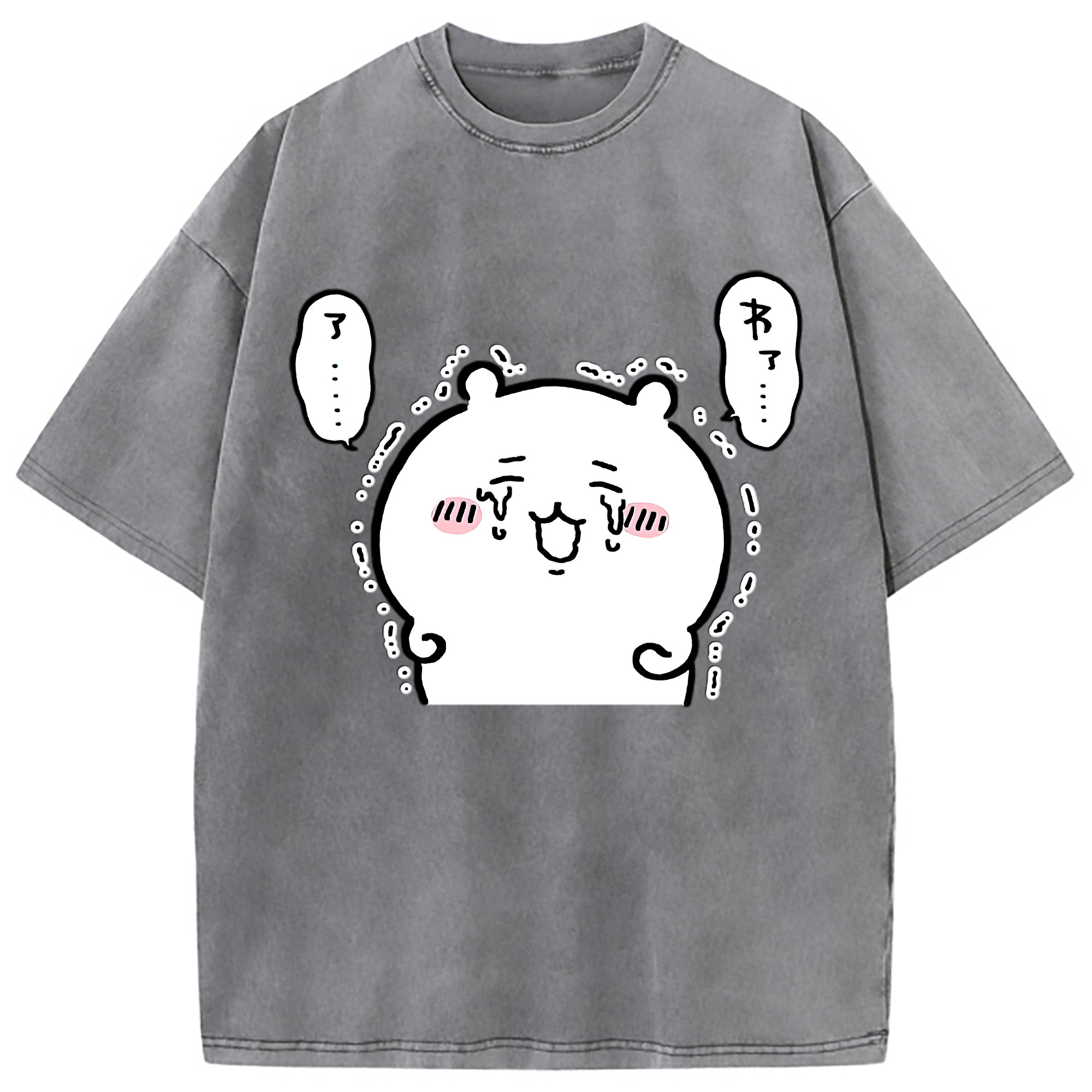 （画像用） ちいかわ ちいかわ Chii-kawa chiikawa 綿100% ヴィンテージ風 半袖Tシャツ（フロントプリント）