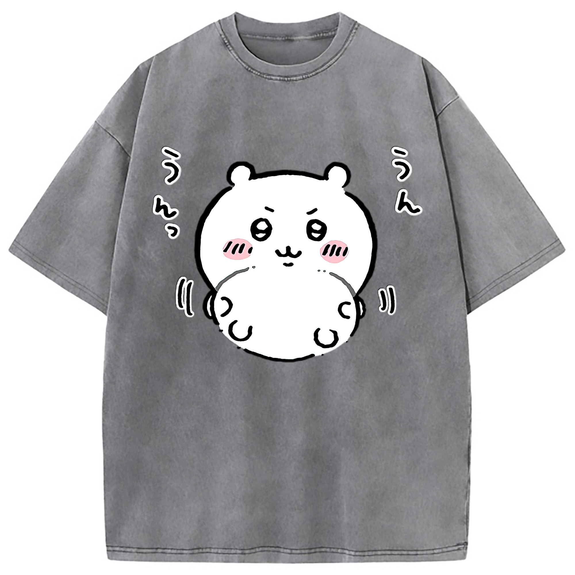 （画像用） ちいかわ ちいかわ Chii-kawa chiikawa 綿100% ヴィンテージ風 半袖Tシャツ（フロントプリント）