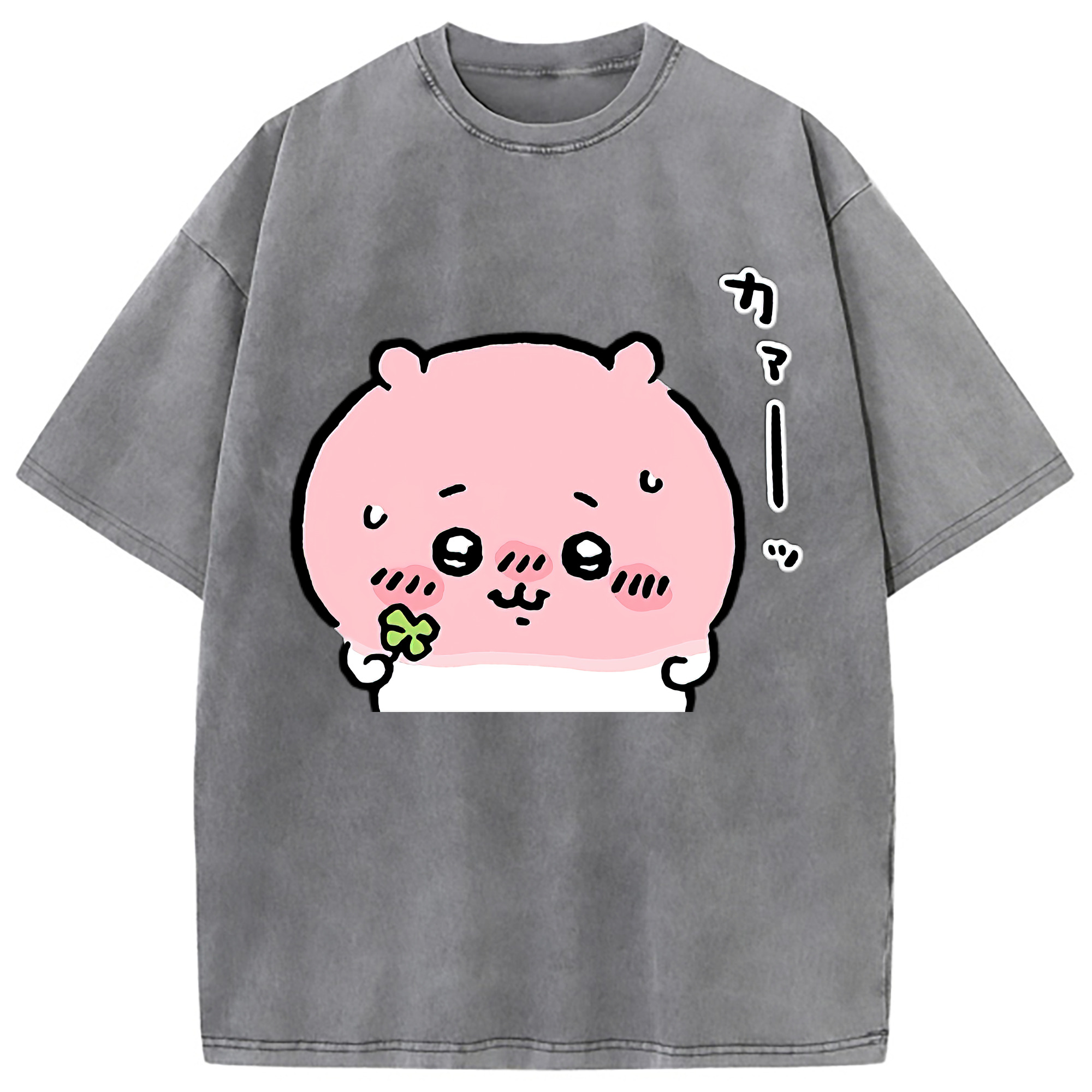 （画像用） ちいかわ ちいかわ Chii-kawa chiikawa 綿100% ヴィンテージ風 半袖Tシャツ（フロントプリント）