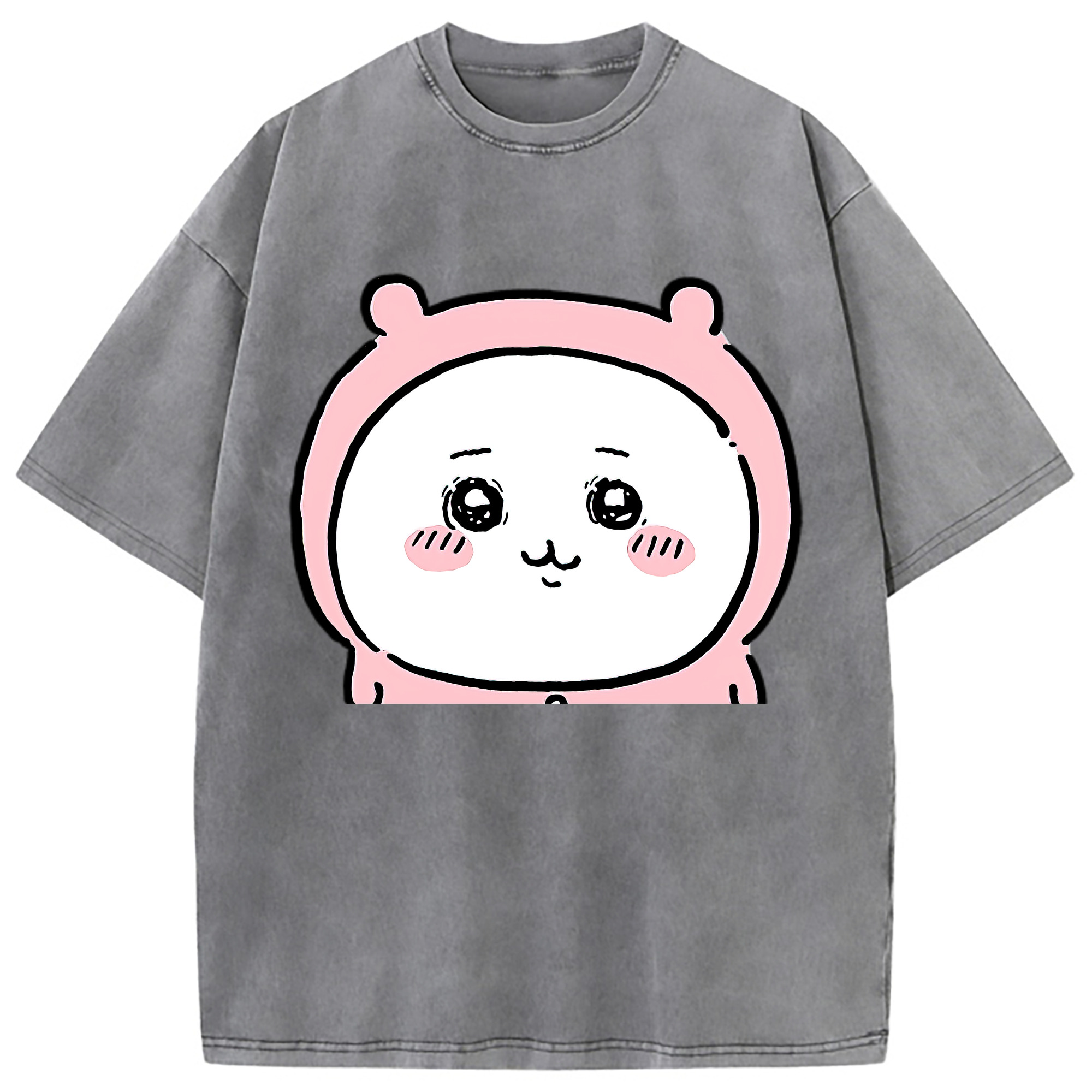 （画像用） ちいかわ ちいかわ Chii-kawa chiikawa 綿100% ヴィンテージ風 半袖Tシャツ（フロントプリント）