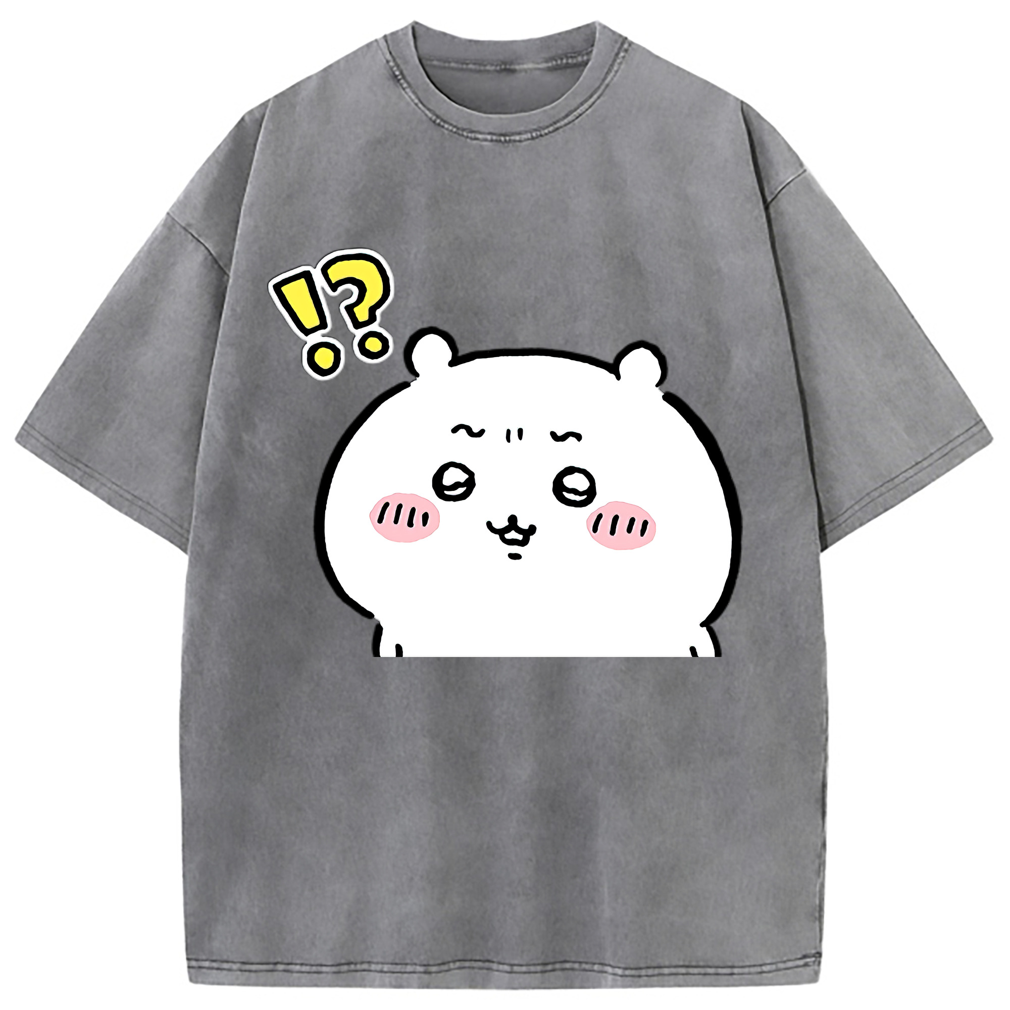 （画像用） ちいかわ ちいかわ Chii-kawa chiikawa 綿100% ヴィンテージ風 半袖Tシャツ（フロントプリント）