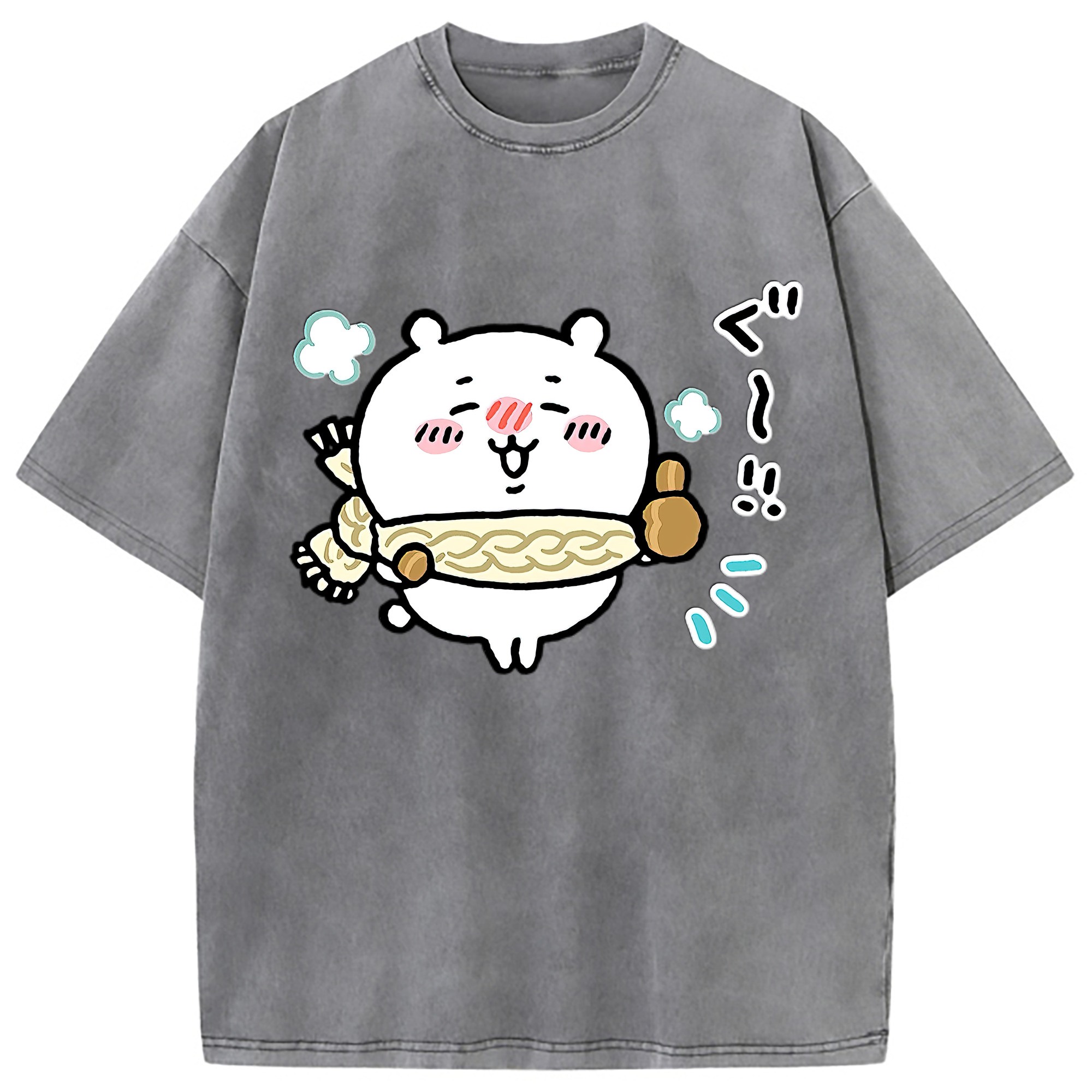 （画像用） ちいかわ ちいかわ Chii-kawa chiikawa 綿100% ヴィンテージ風 半袖Tシャツ（フロントプリント）