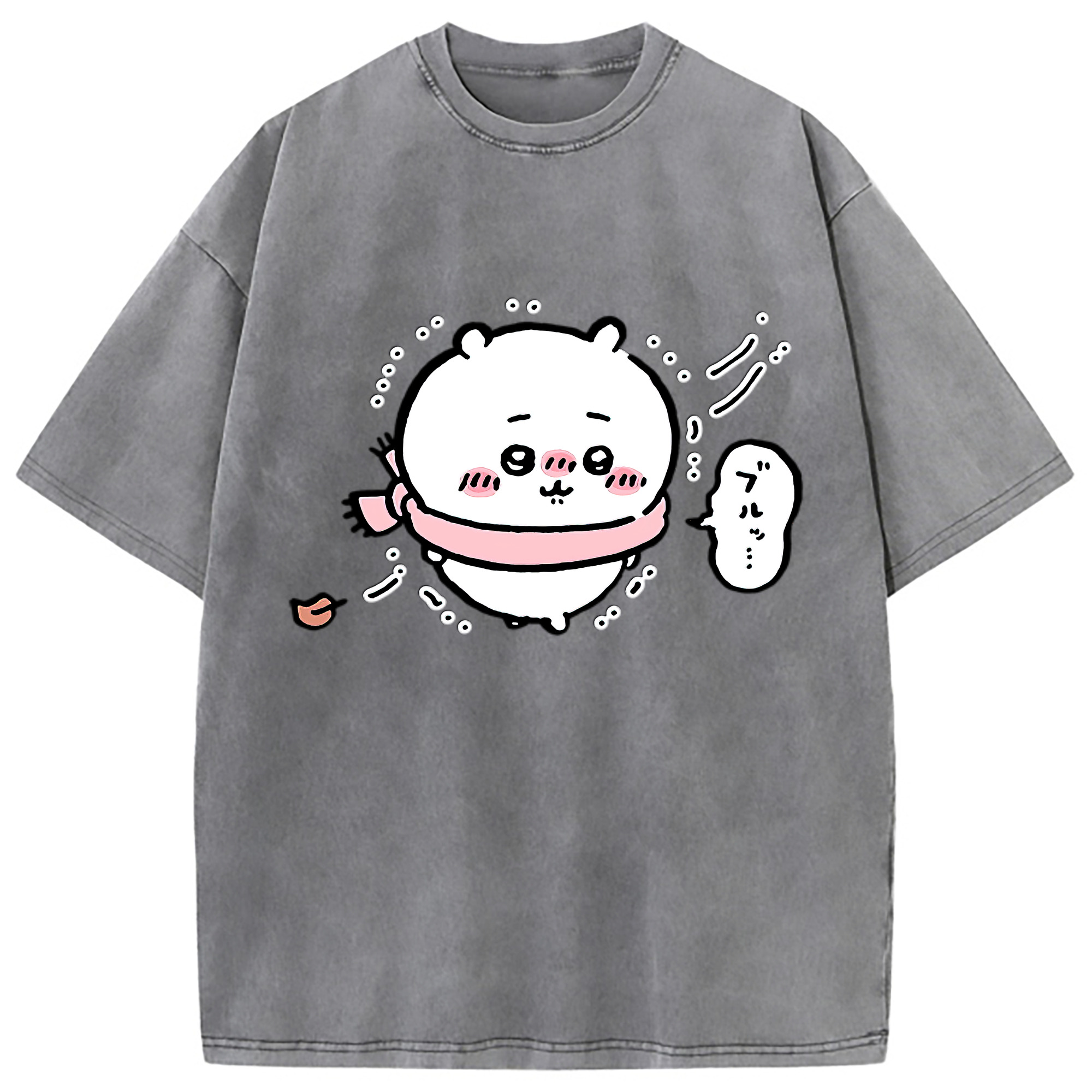 （画像用） ちいかわ ちいかわ Chii-kawa chiikawa 綿100% ヴィンテージ風 半袖Tシャツ（フロントプリント）