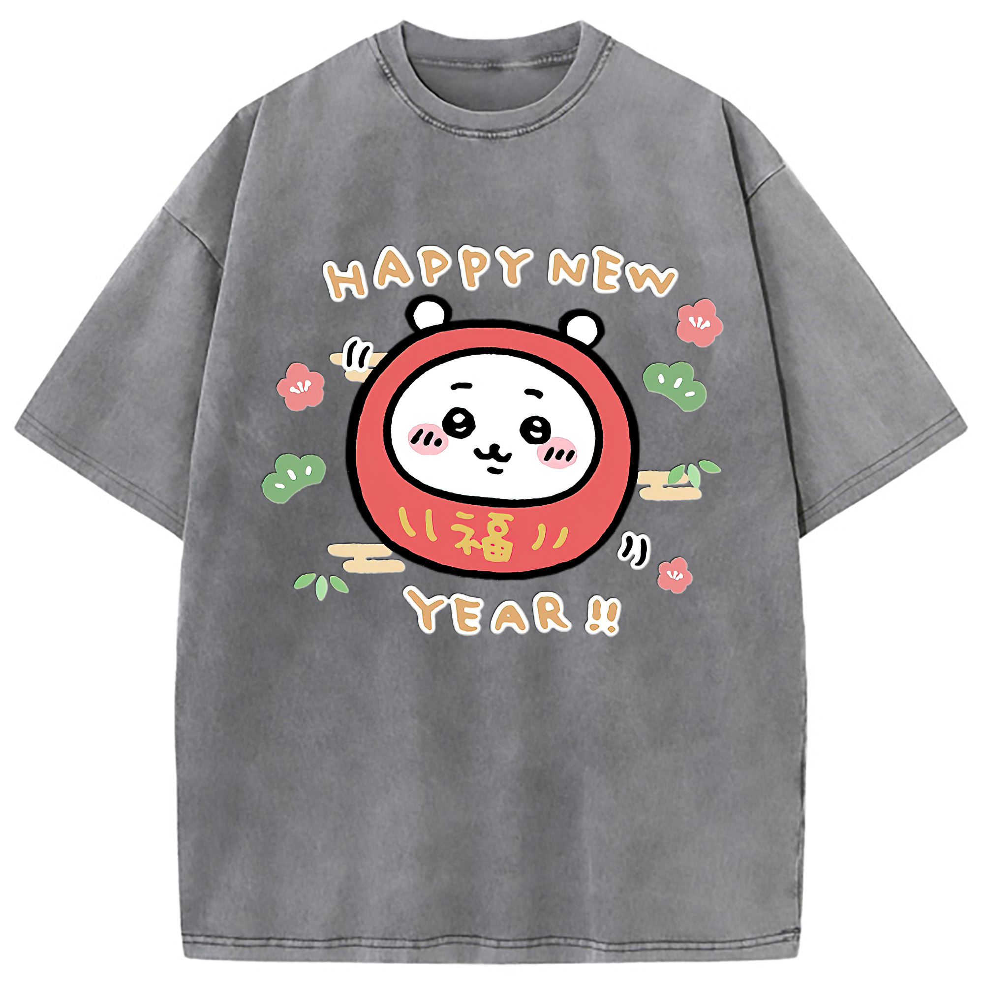 （画像用） ちいかわ ちいかわ Chii-kawa chiikawa 綿100% ヴィンテージ風 半袖Tシャツ（フロントプリント）