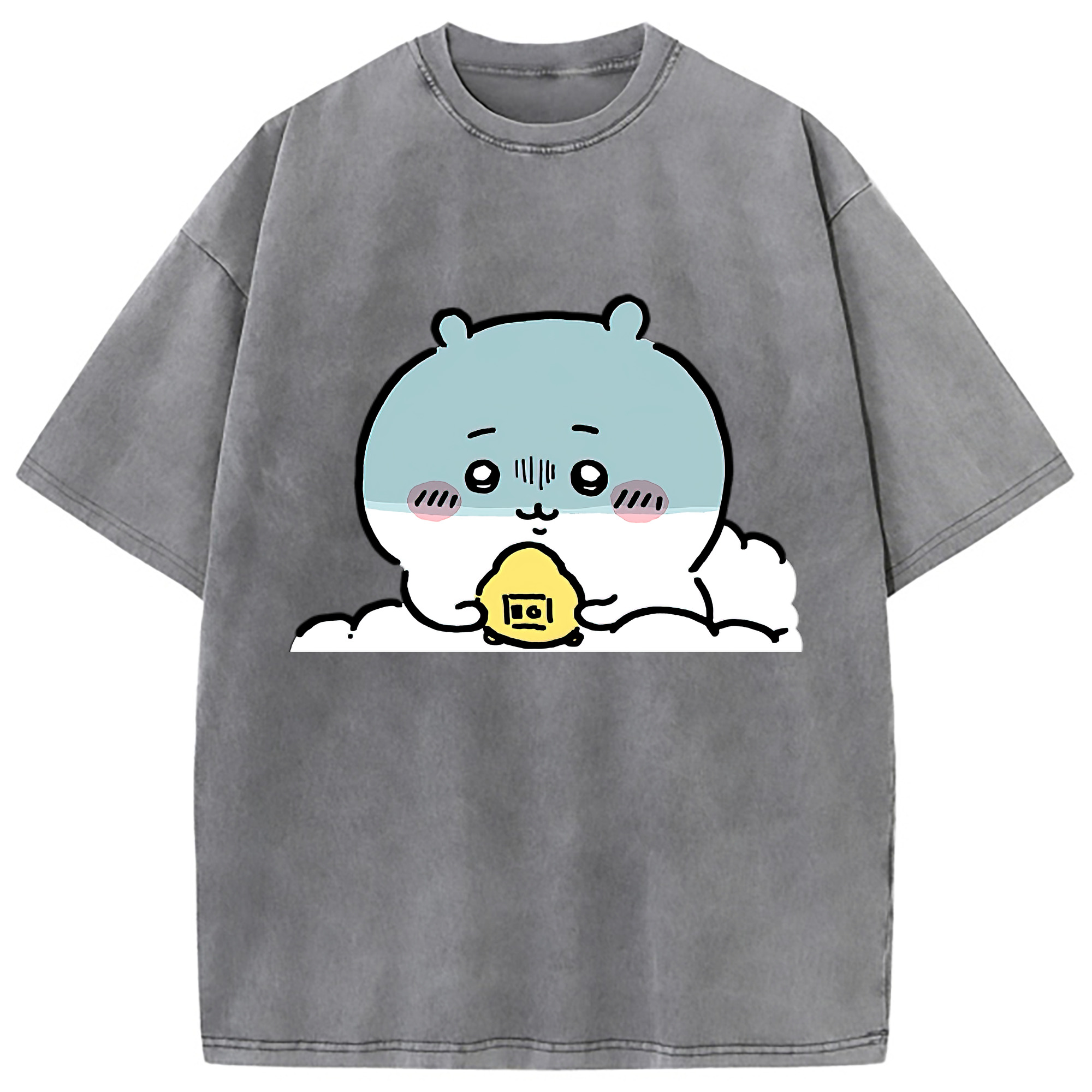 （画像用） ちいかわ ちいかわ Chii-kawa chiikawa 綿100% ヴィンテージ風 半袖Tシャツ（フロントプリント）