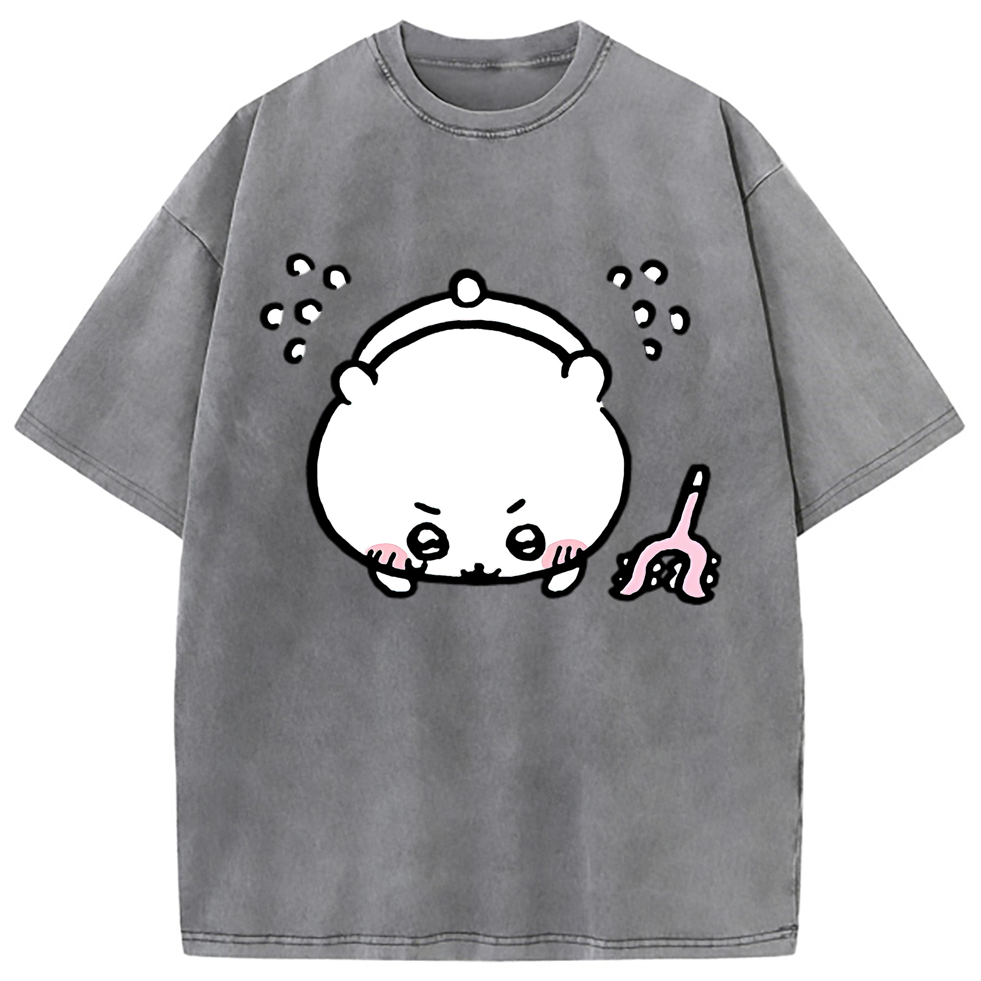 （画像用） ちいかわ ちいかわ Chii-kawa chiikawa 綿100% ヴィンテージ風 半袖Tシャツ（フロントプリント）