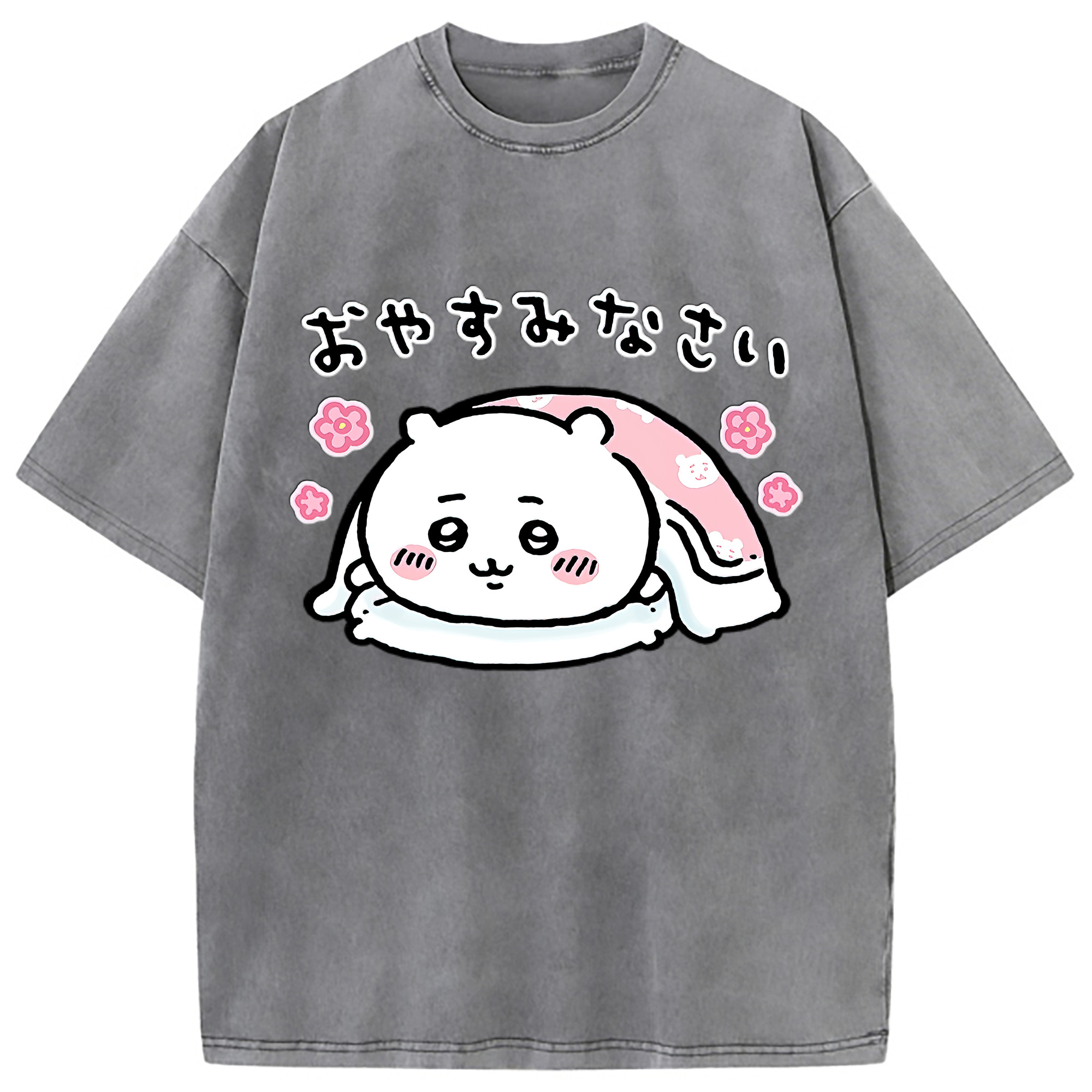 （画像用） ちいかわ ちいかわ Chii-kawa chiikawa 綿100% ヴィンテージ風 半袖Tシャツ（フロントプリント）