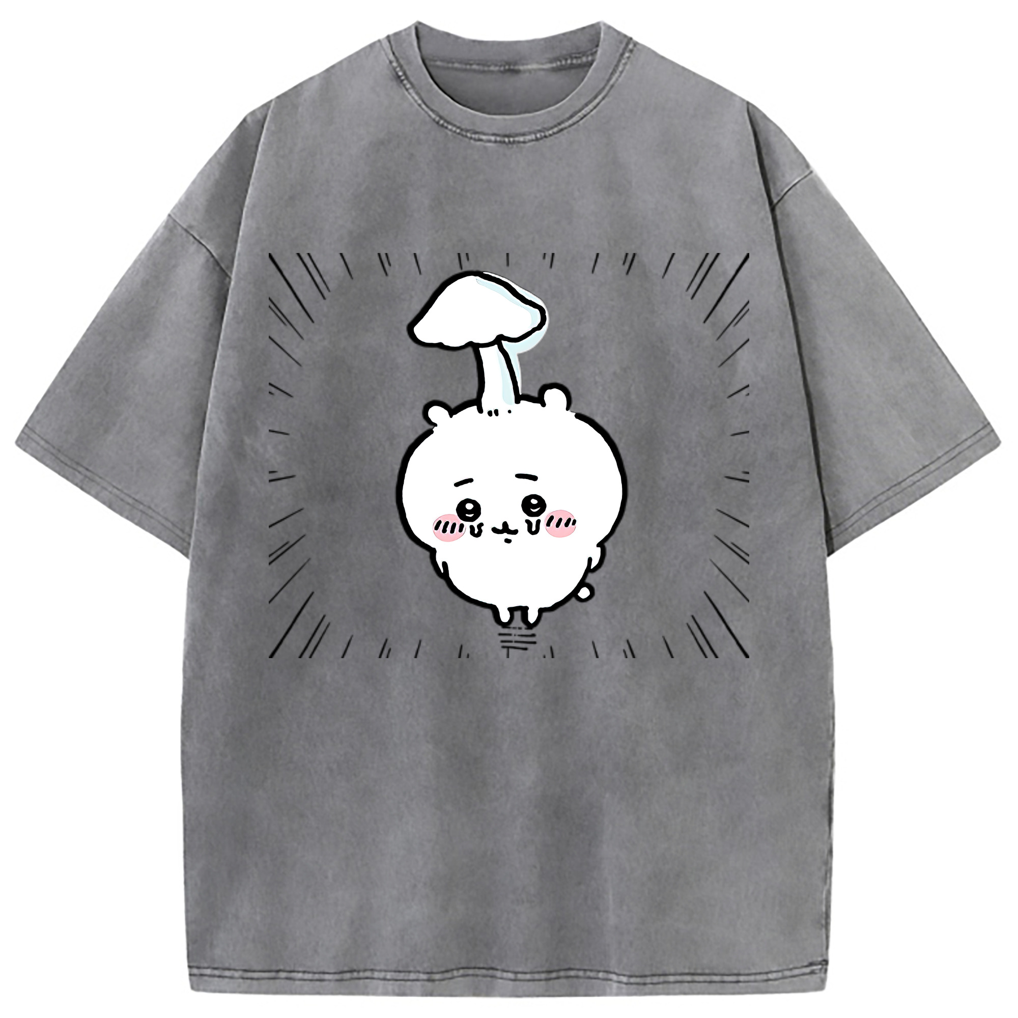 （画像用） ちいかわ ちいかわ Chii-kawa chiikawa 綿100% ヴィンテージ風 半袖Tシャツ（フロントプリント）