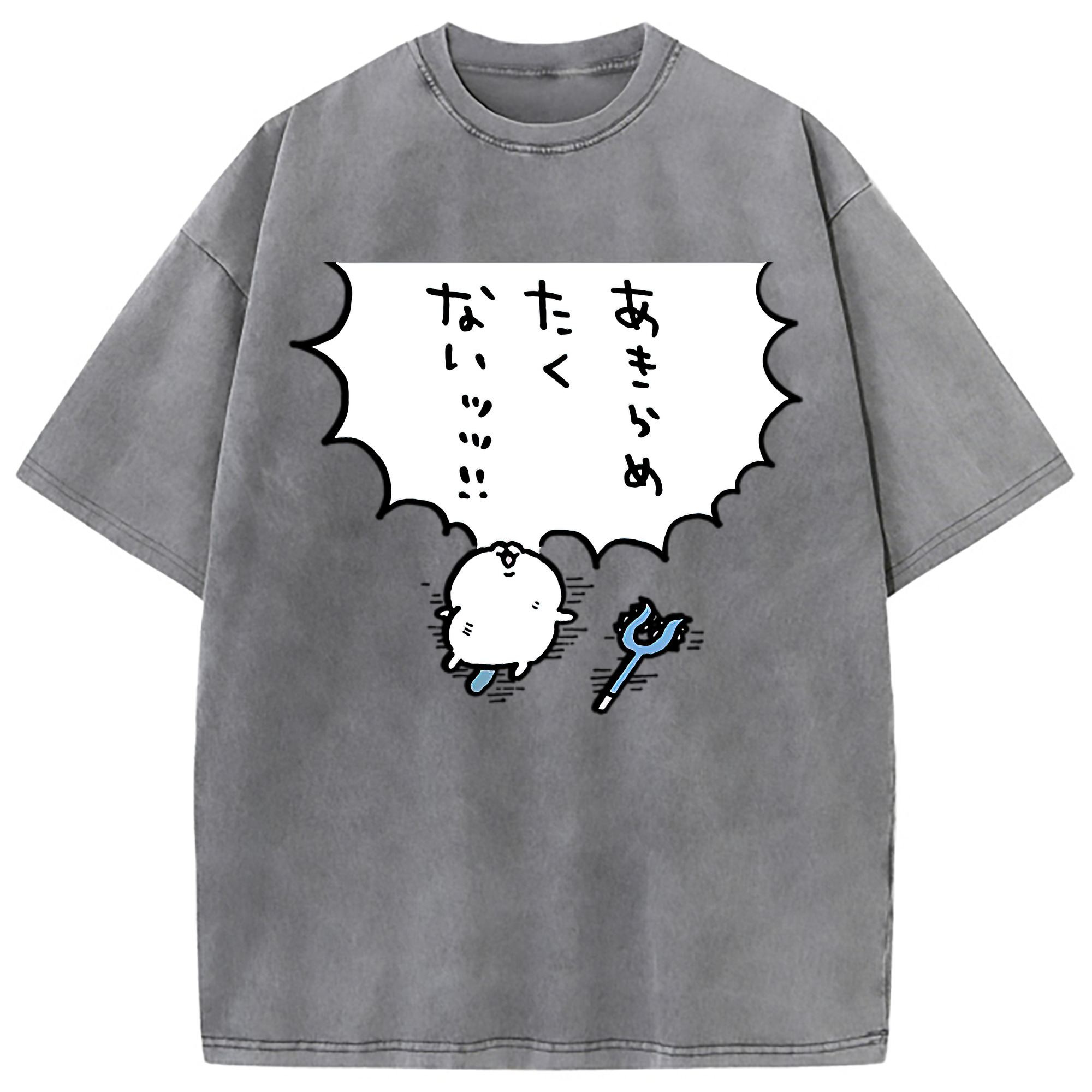 （画像用） ちいかわ ちいかわ Chii-kawa chiikawa 綿100% ヴィンテージ風 半袖Tシャツ（フロントプリント）