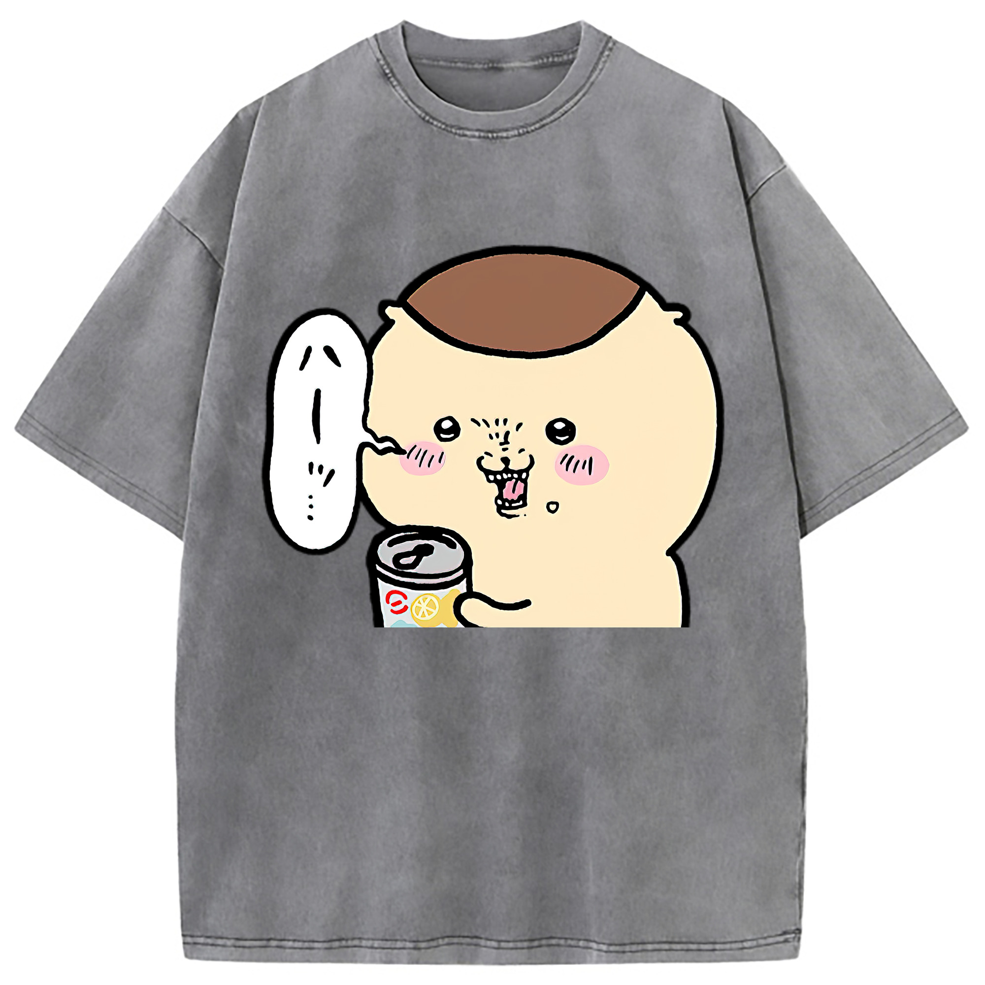 （画像用） ちいかわ くりまんじゅう Chii-kawa kuri manjū 綿100% ヴィンテージ風 半袖Tシャツ（フロントプリント）