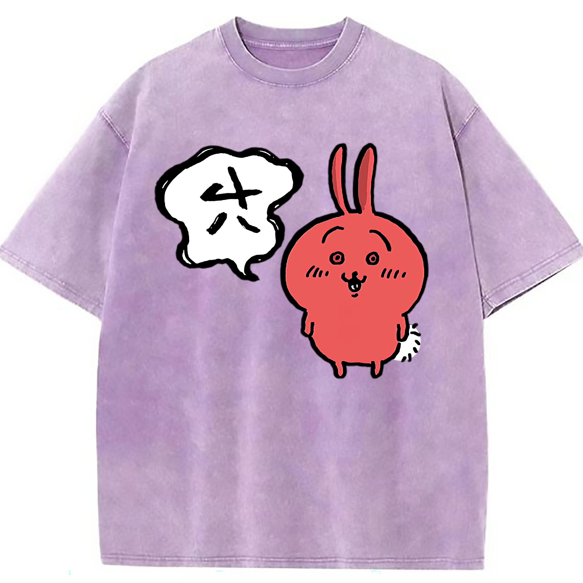 （画像用） ちいかわ ハチワレ Chii-kawa hachiware 綿100% ヴィンテージ風 半袖Tシャツ（フロントプリント）