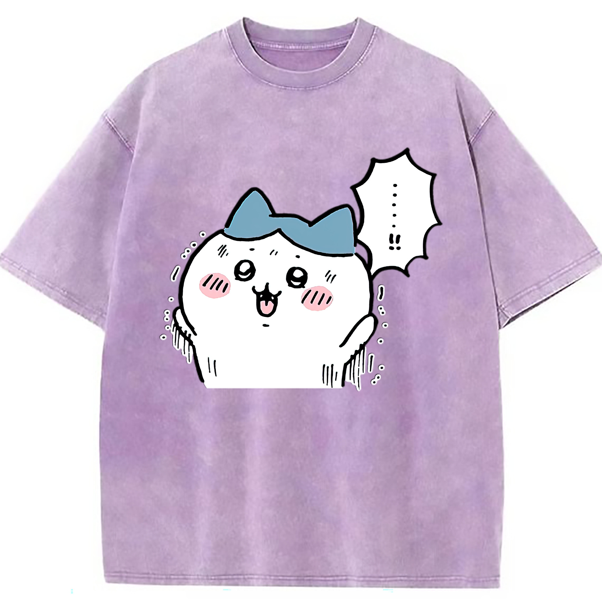 （画像用） ちいかわ ハチワレ Chii-kawa hachiware 綿100% ヴィンテージ風 半袖Tシャツ（フロントプリント）