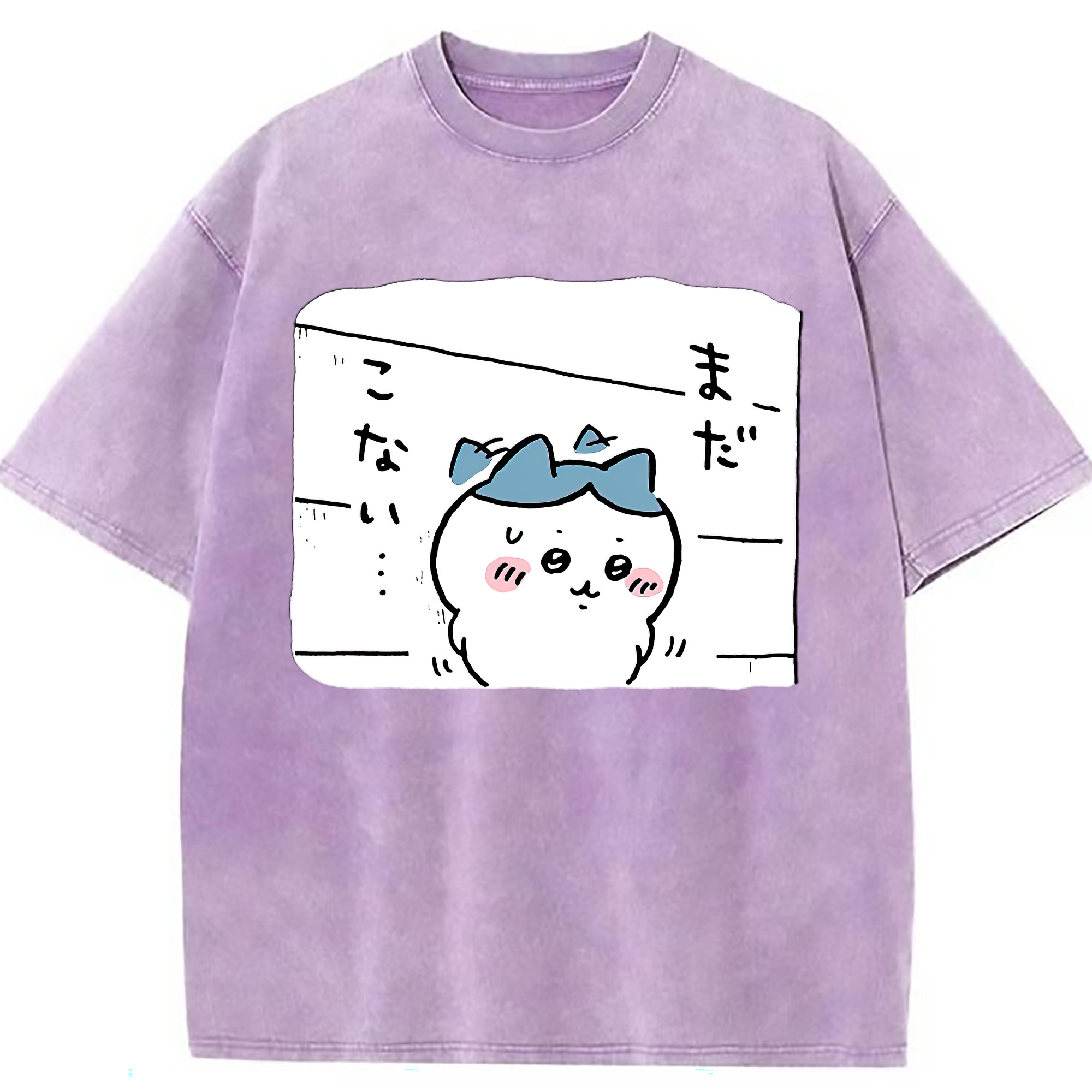 （画像用） ちいかわ ハチワレ Chii-kawa hachiware 綿100% ヴィンテージ風 半袖Tシャツ（フロントプリント）