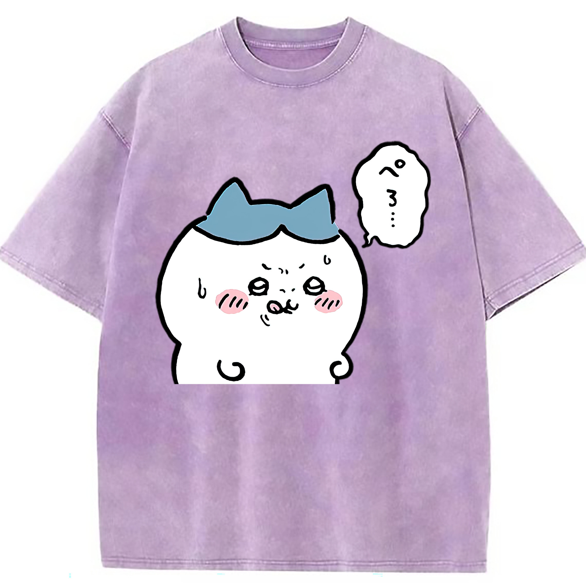 （画像用） ちいかわ ハチワレ Chii-kawa hachiware 綿100% ヴィンテージ風 半袖Tシャツ（フロントプリント）