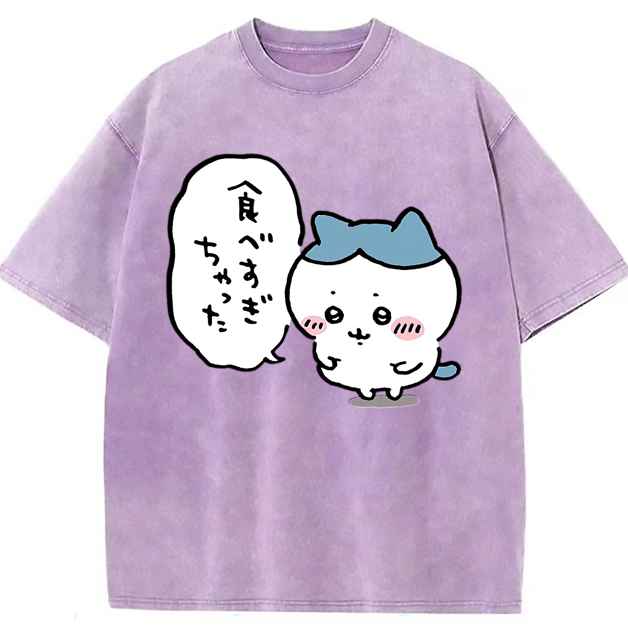 （画像用） ちいかわ ハチワレ Chii-kawa hachiware 綿100% ヴィンテージ風 半袖Tシャツ（フロントプリント）