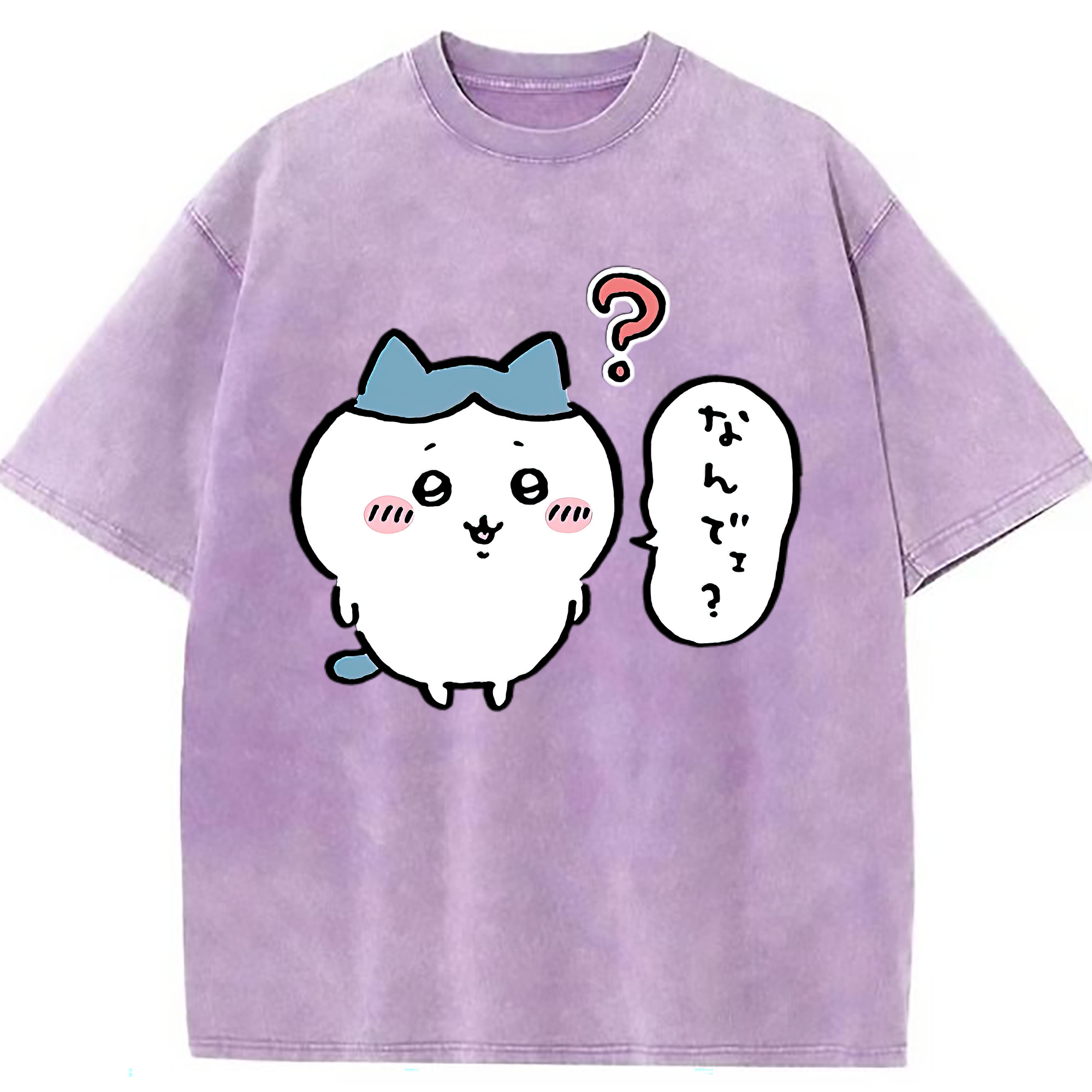 （画像用） ちいかわ ハチワレ Chii-kawa hachiware 綿100% ヴィンテージ風 半袖Tシャツ（フロントプリント）