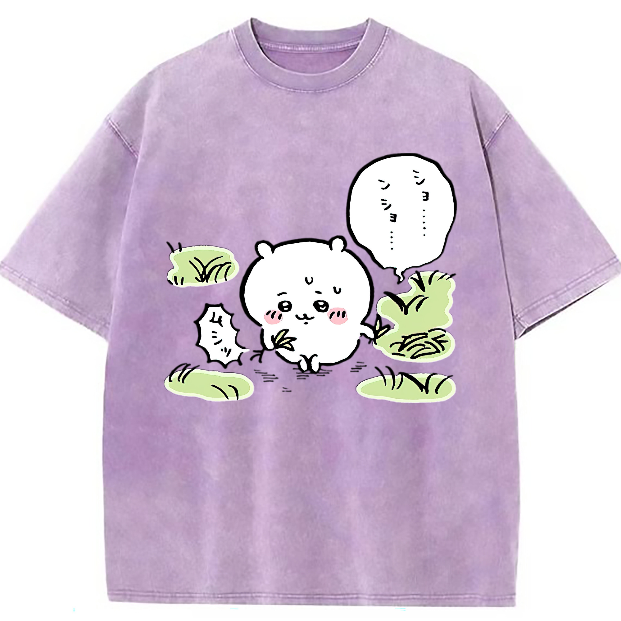 （画像用） ちいかわ ちいかわ Chii-kawa chiikawa 綿100% ヴィンテージ風 半袖Tシャツ（フロントプリント）