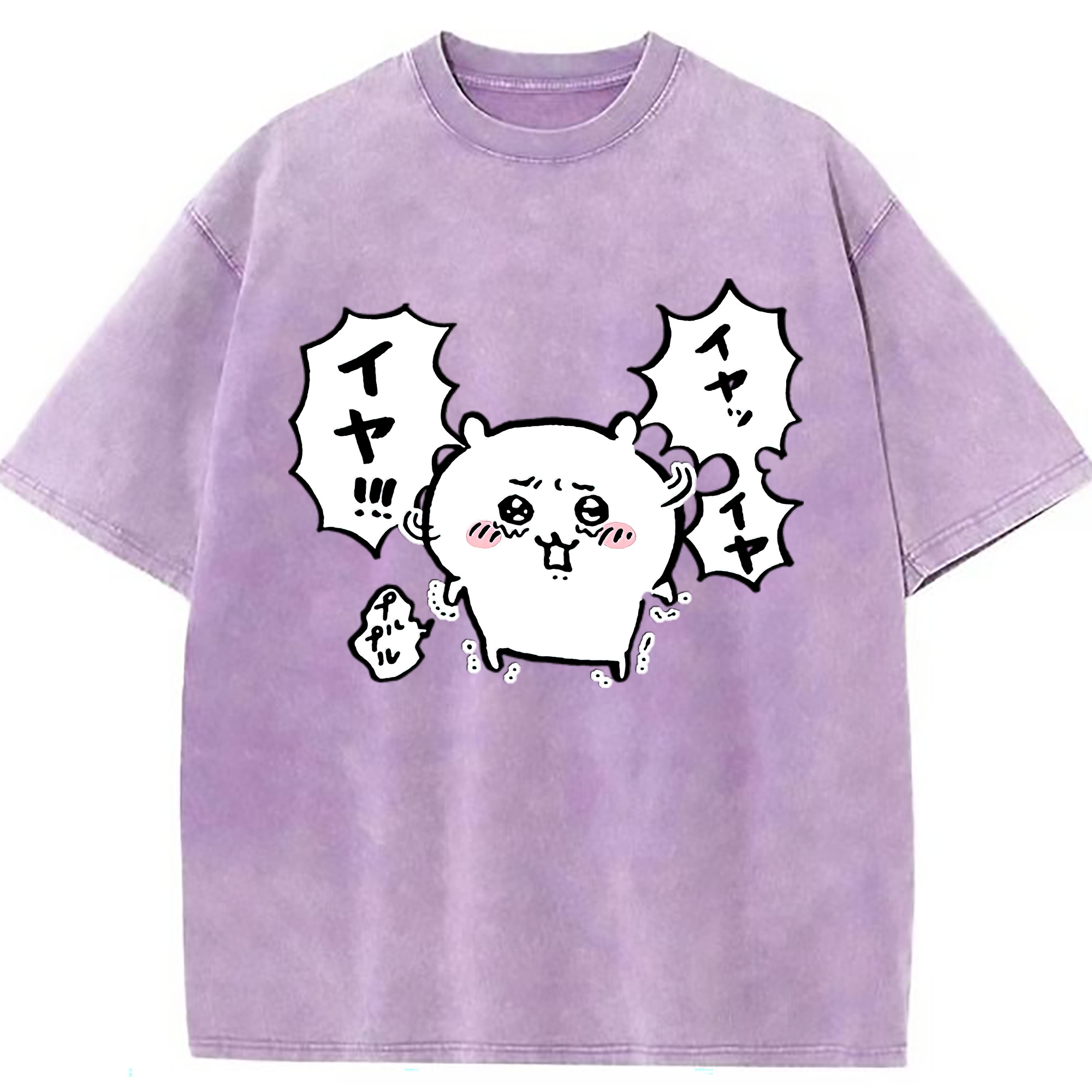 （画像用） ちいかわ ちいかわ Chii-kawa chiikawa 綿100% ヴィンテージ風 半袖Tシャツ（フロントプリント）