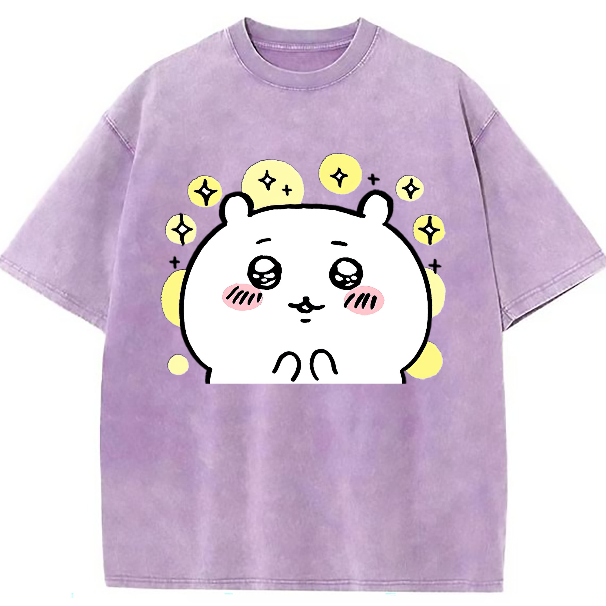 （画像用） ちいかわ ちいかわ Chii-kawa chiikawa 綿100% ヴィンテージ風 半袖Tシャツ（フロントプリント）