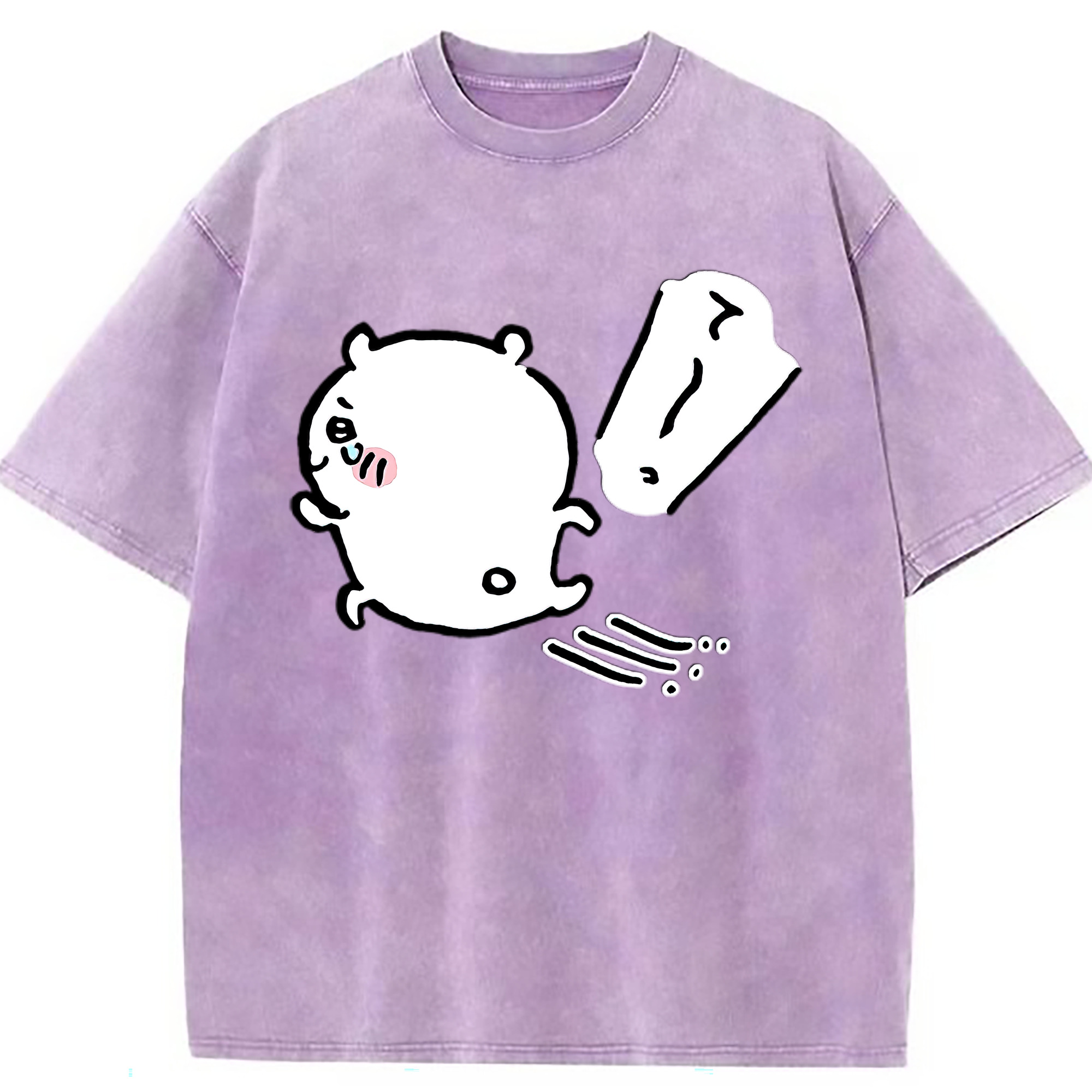 （画像用） ちいかわ ちいかわ Chii-kawa chiikawa 綿100% ヴィンテージ風 半袖Tシャツ（フロントプリント）