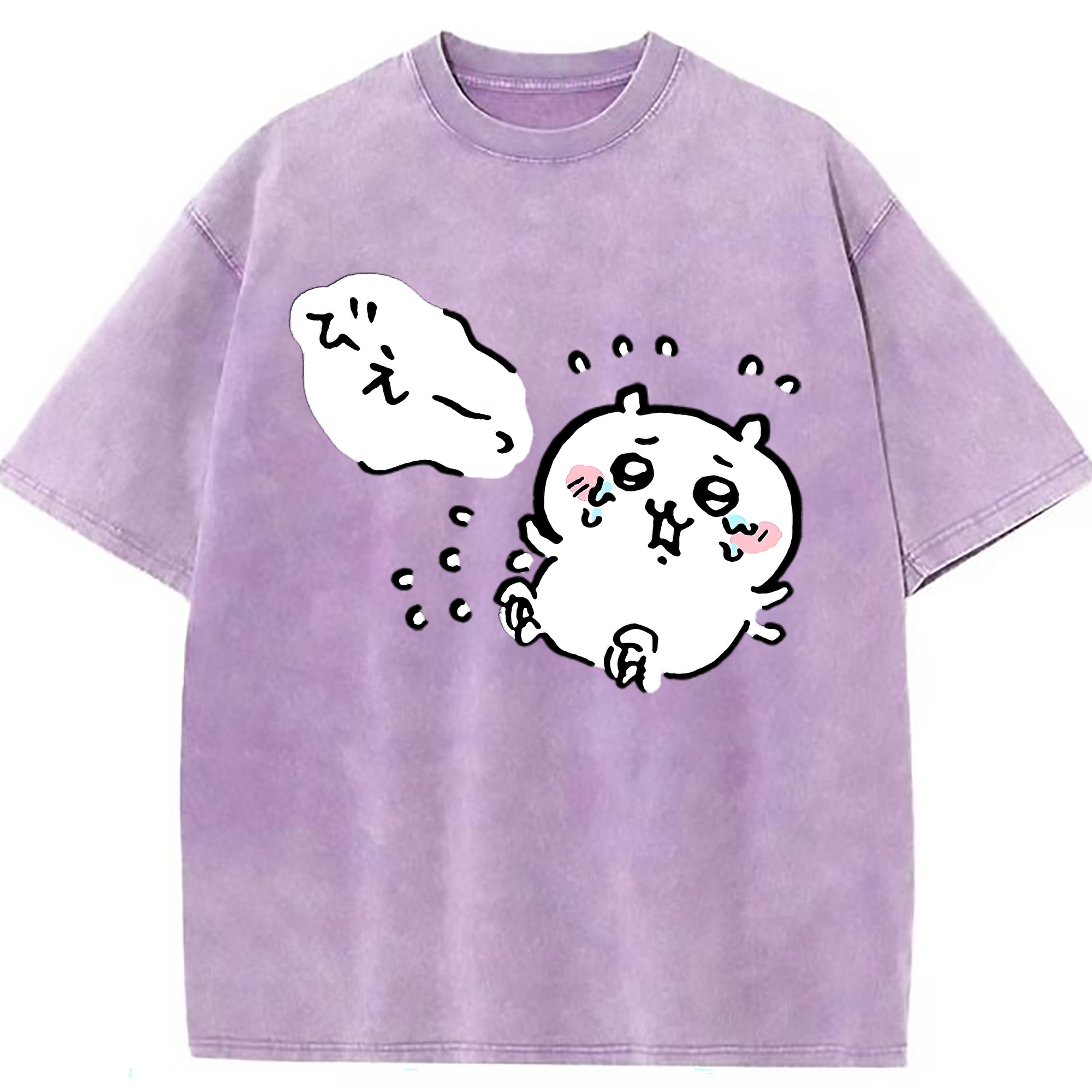 （画像用） ちいかわ ちいかわ Chii-kawa chiikawa 綿100% ヴィンテージ風 半袖Tシャツ（フロントプリント）