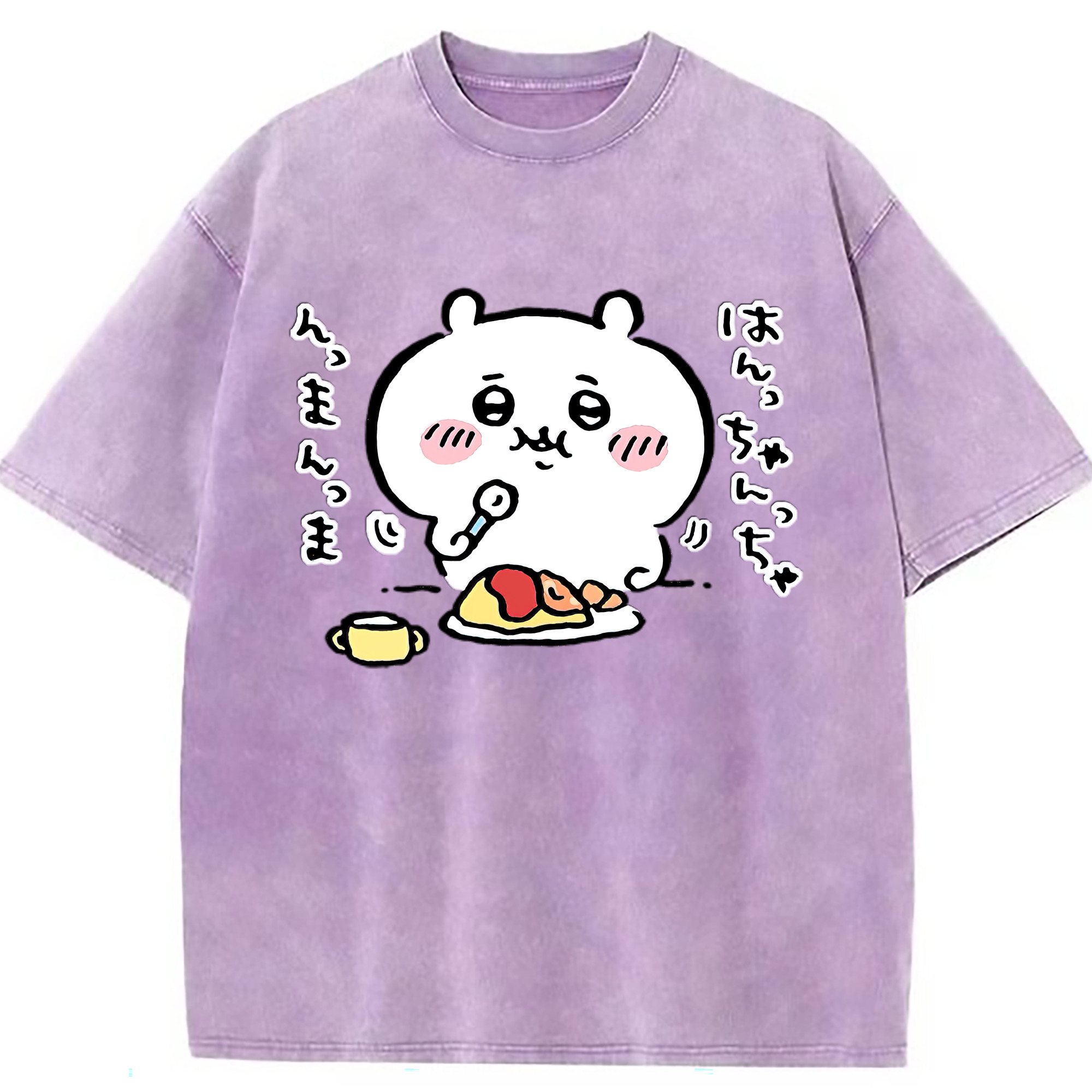 （画像用） ちいかわ ちいかわ Chii-kawa chiikawa 綿100% ヴィンテージ風 半袖Tシャツ（フロントプリント）