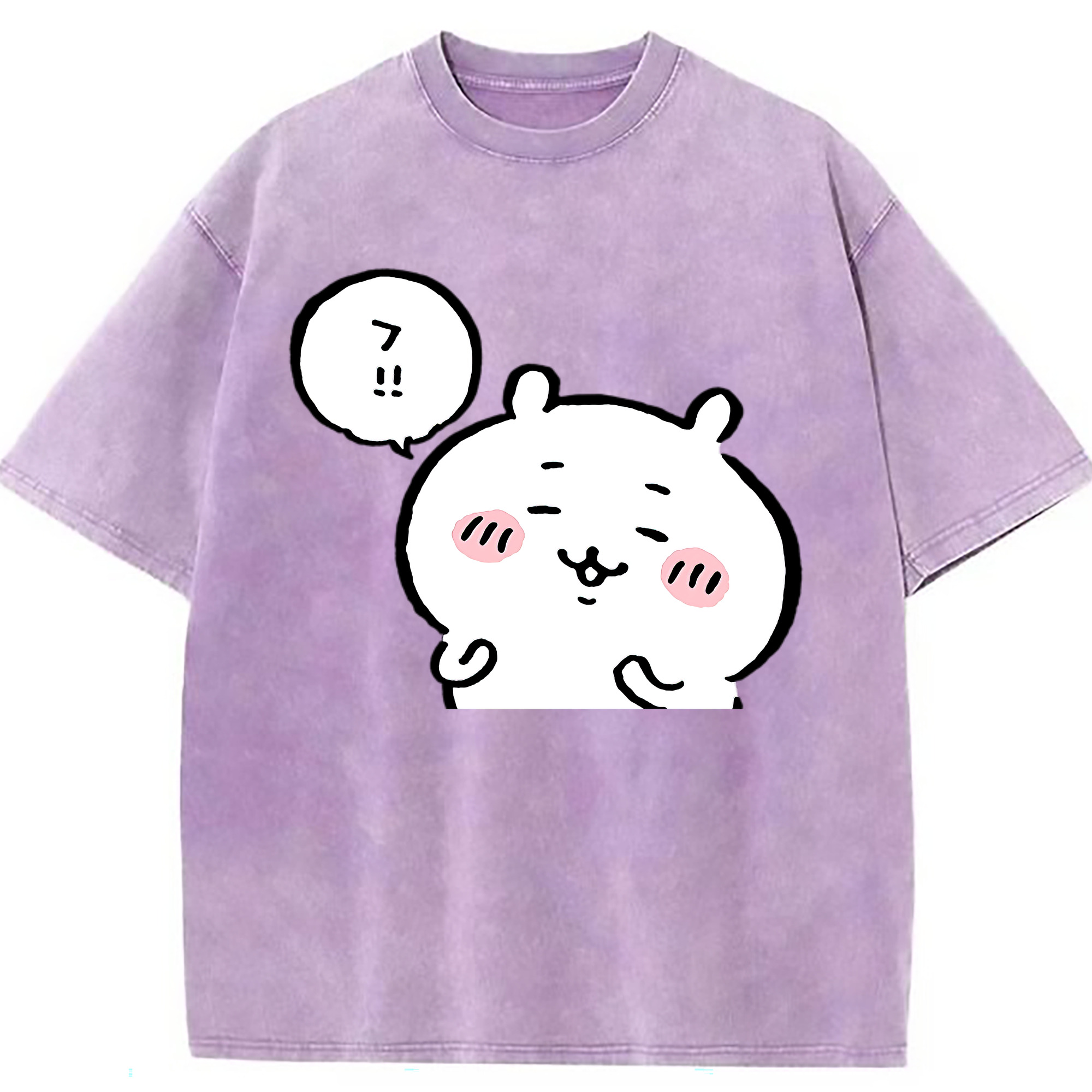 （画像用） ちいかわ ちいかわ Chii-kawa chiikawa 綿100% ヴィンテージ風 半袖Tシャツ（フロントプリント）