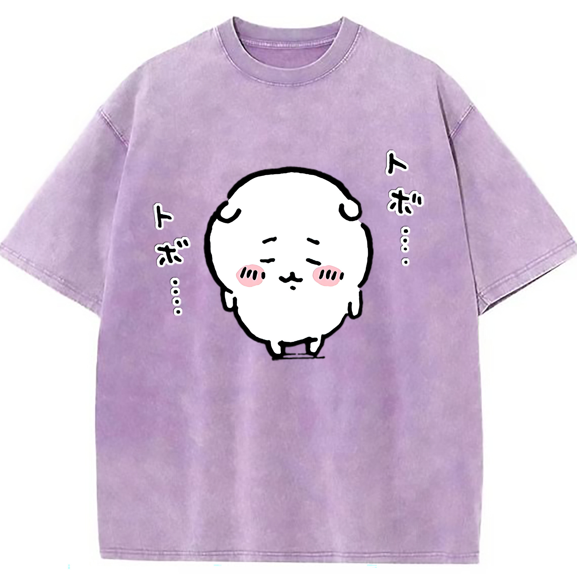 （画像用） ちいかわ ちいかわ Chii-kawa chiikawa 綿100% ヴィンテージ風 半袖Tシャツ（フロントプリント）