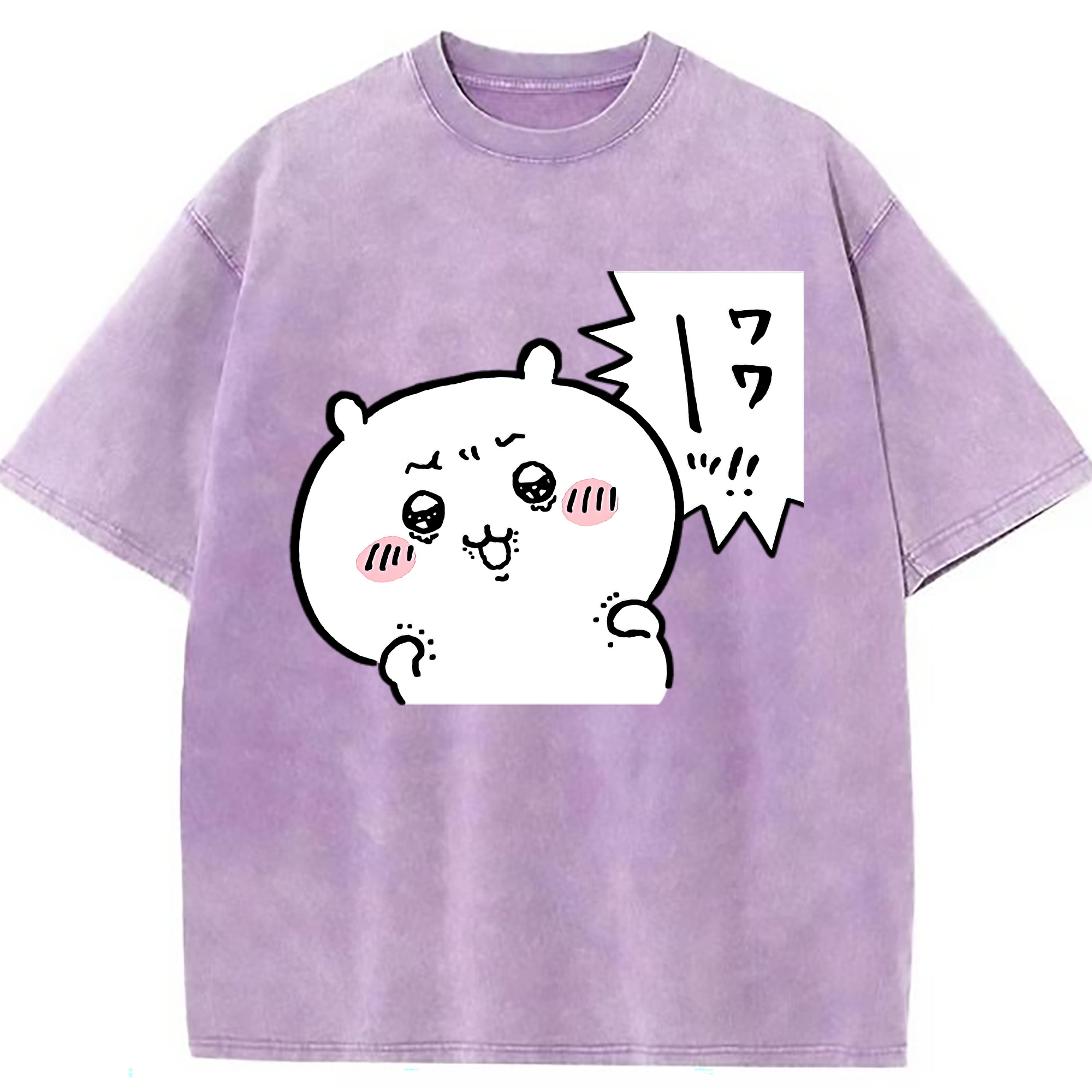 （画像用） ちいかわ ちいかわ Chii-kawa chiikawa 綿100% ヴィンテージ風 半袖Tシャツ（フロントプリント）