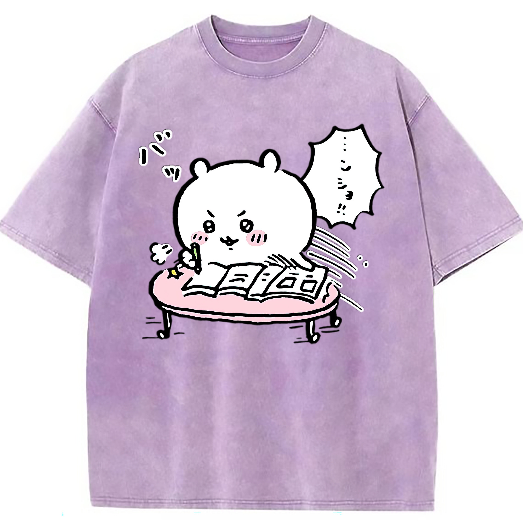 （画像用） ちいかわ ちいかわ Chii-kawa chiikawa 綿100% ヴィンテージ風 半袖Tシャツ（フロントプリント）