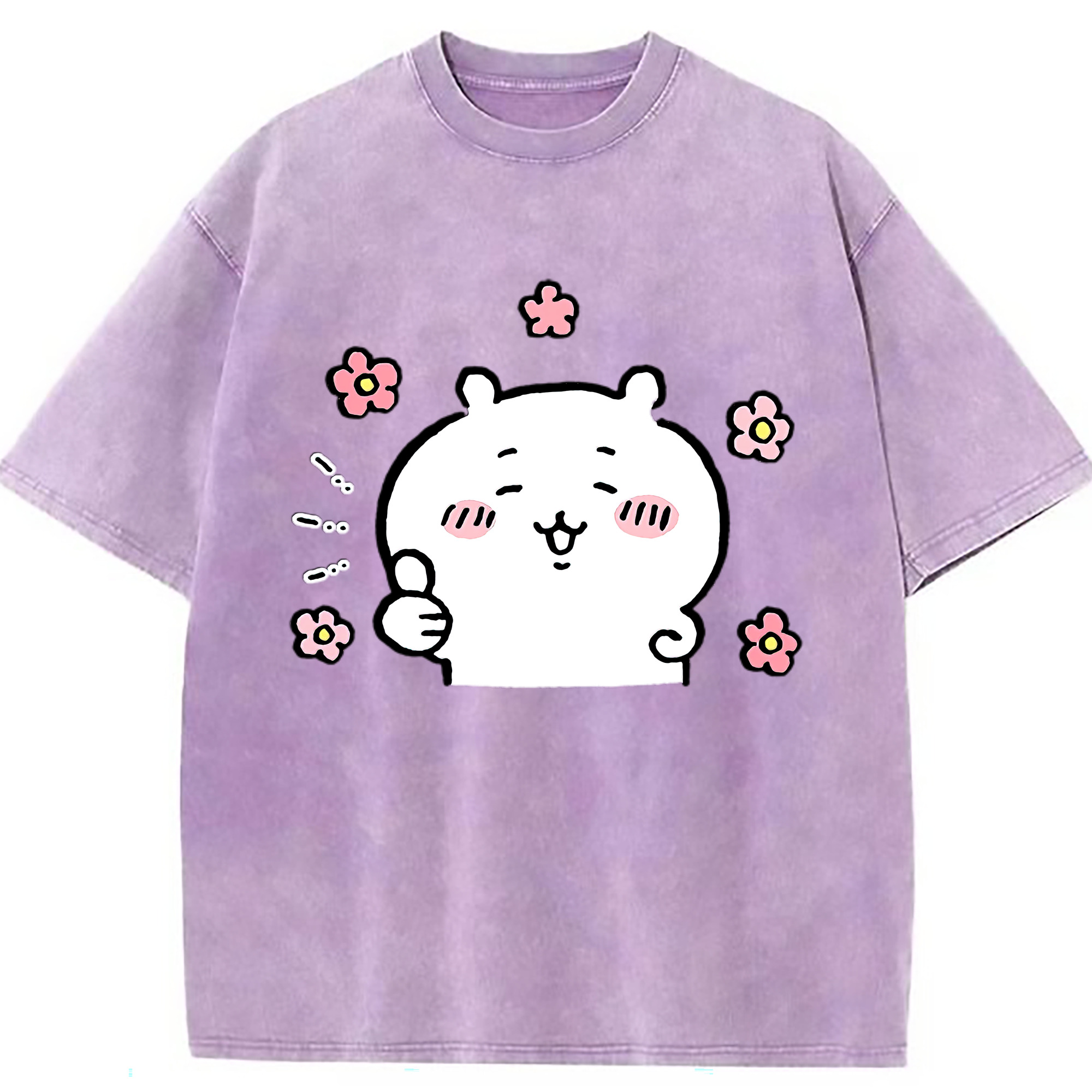 （画像用） ちいかわ ちいかわ Chii-kawa chiikawa 綿100% ヴィンテージ風 半袖Tシャツ（フロントプリント）