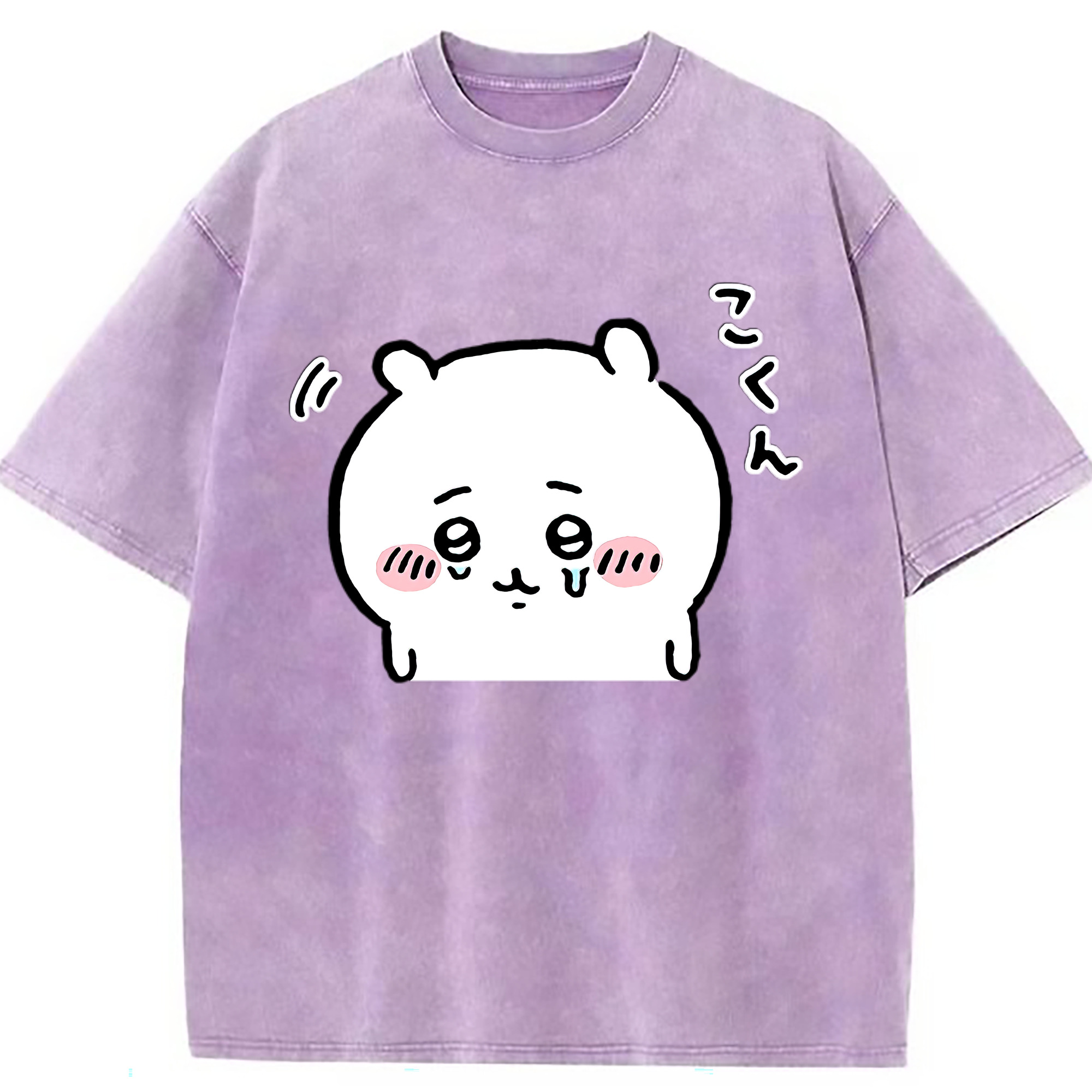 （画像用） ちいかわ ちいかわ Chii-kawa chiikawa 綿100% ヴィンテージ風 半袖Tシャツ（フロントプリント）