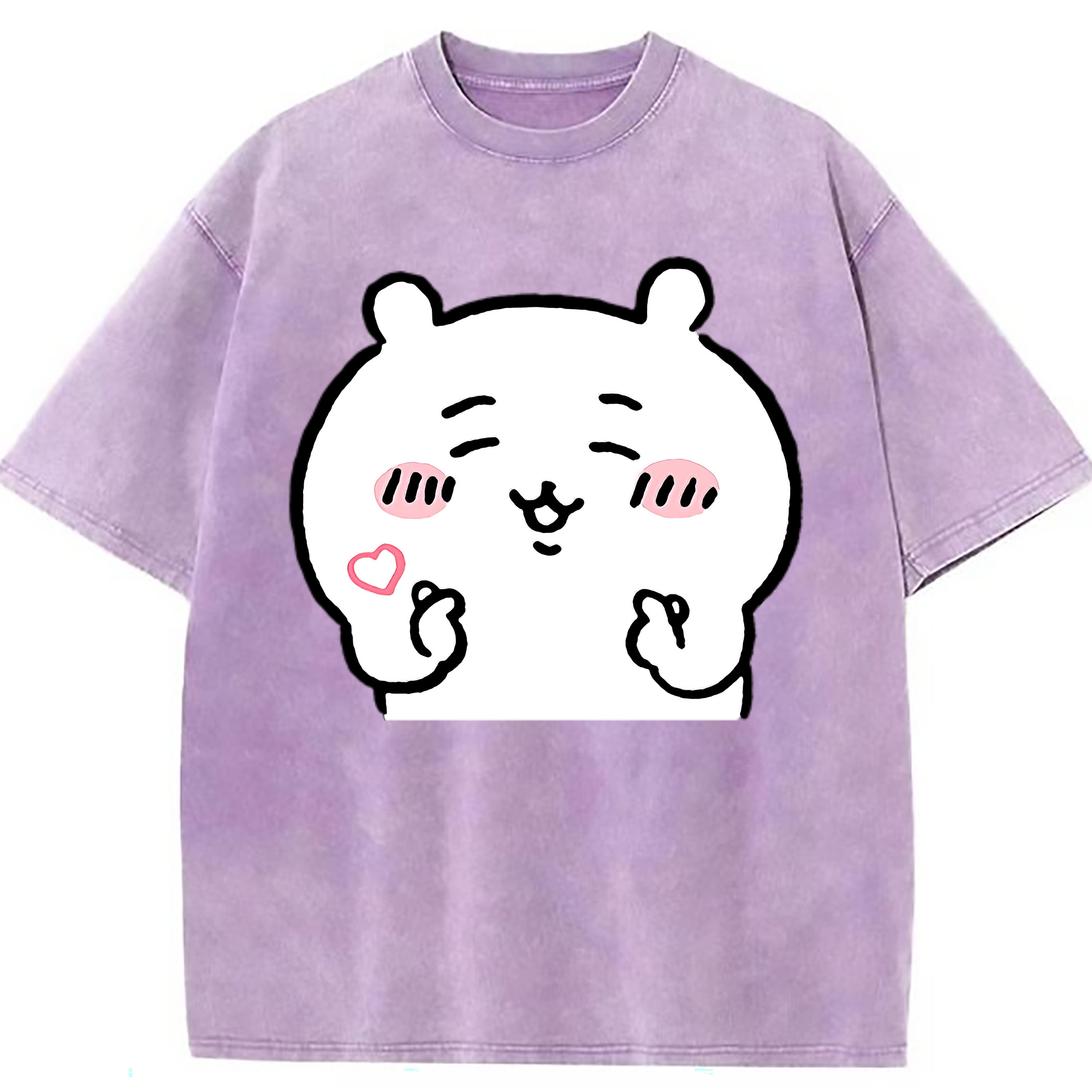 （画像用） ちいかわ ちいかわ Chii-kawa chiikawa 綿100% ヴィンテージ風 半袖Tシャツ（フロントプリント）