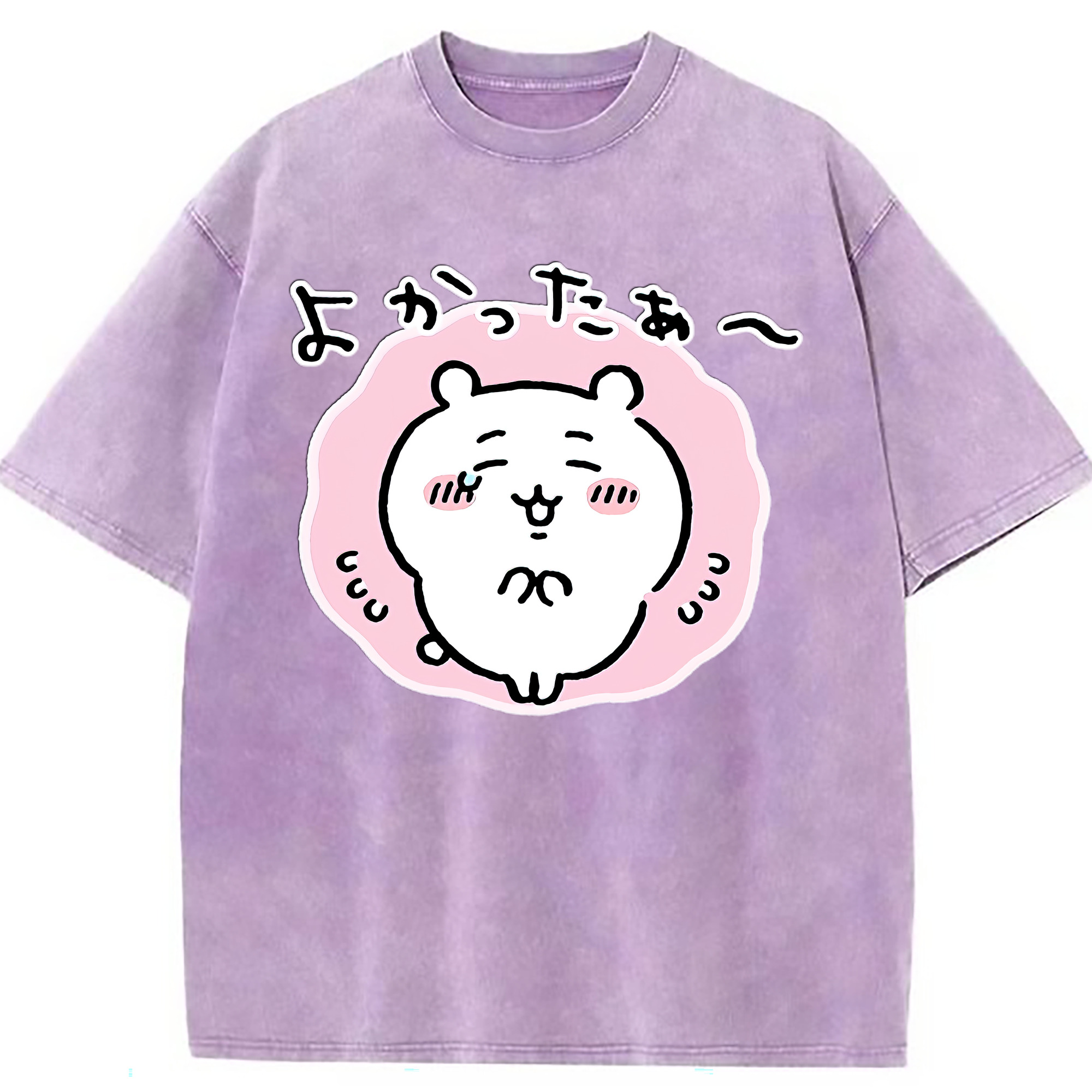 （画像用） ちいかわ ちいかわ Chii-kawa chiikawa 綿100% ヴィンテージ風 半袖Tシャツ（フロントプリント）