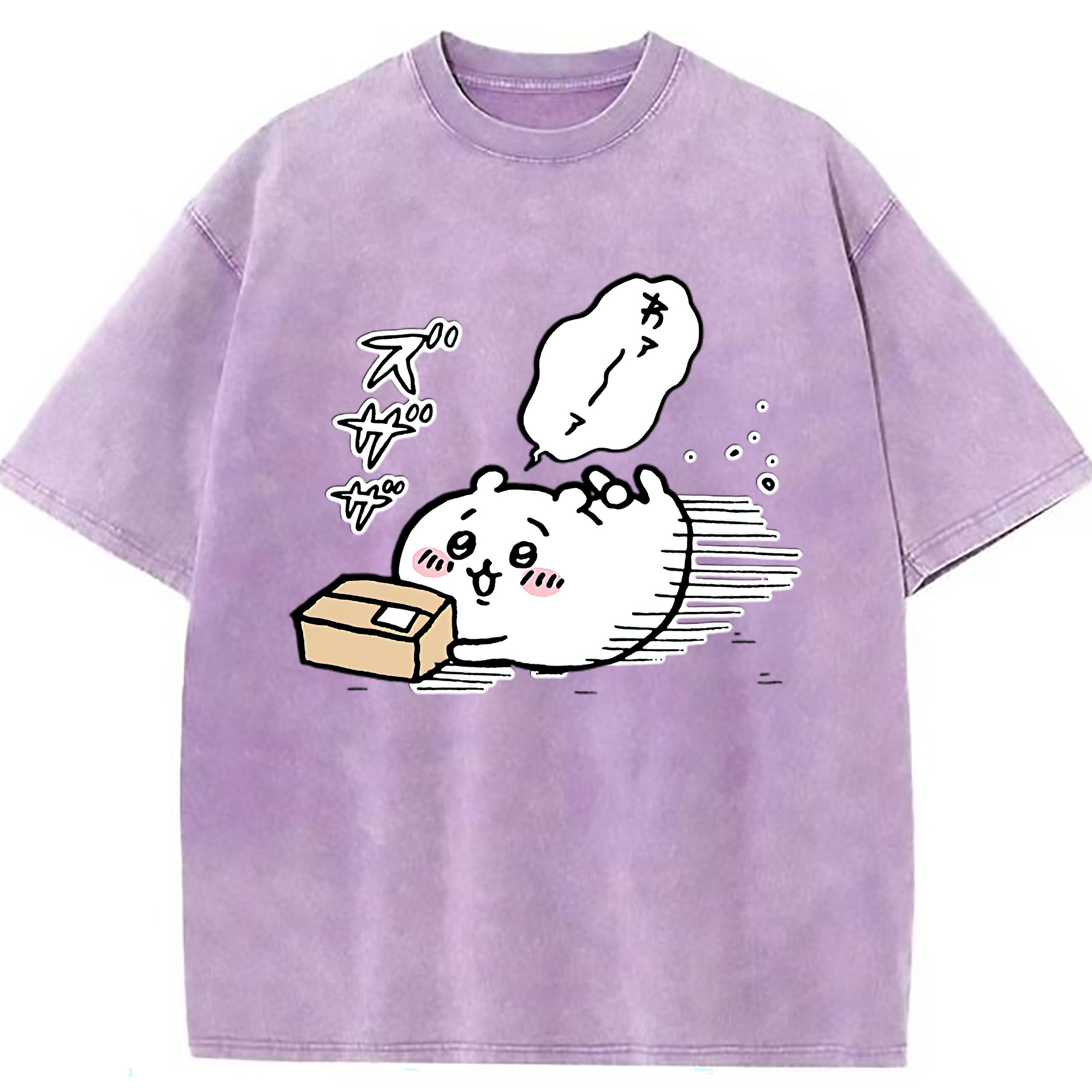 （画像用） ちいかわ ちいかわ Chii-kawa chiikawa 綿100% ヴィンテージ風 半袖Tシャツ（フロントプリント）