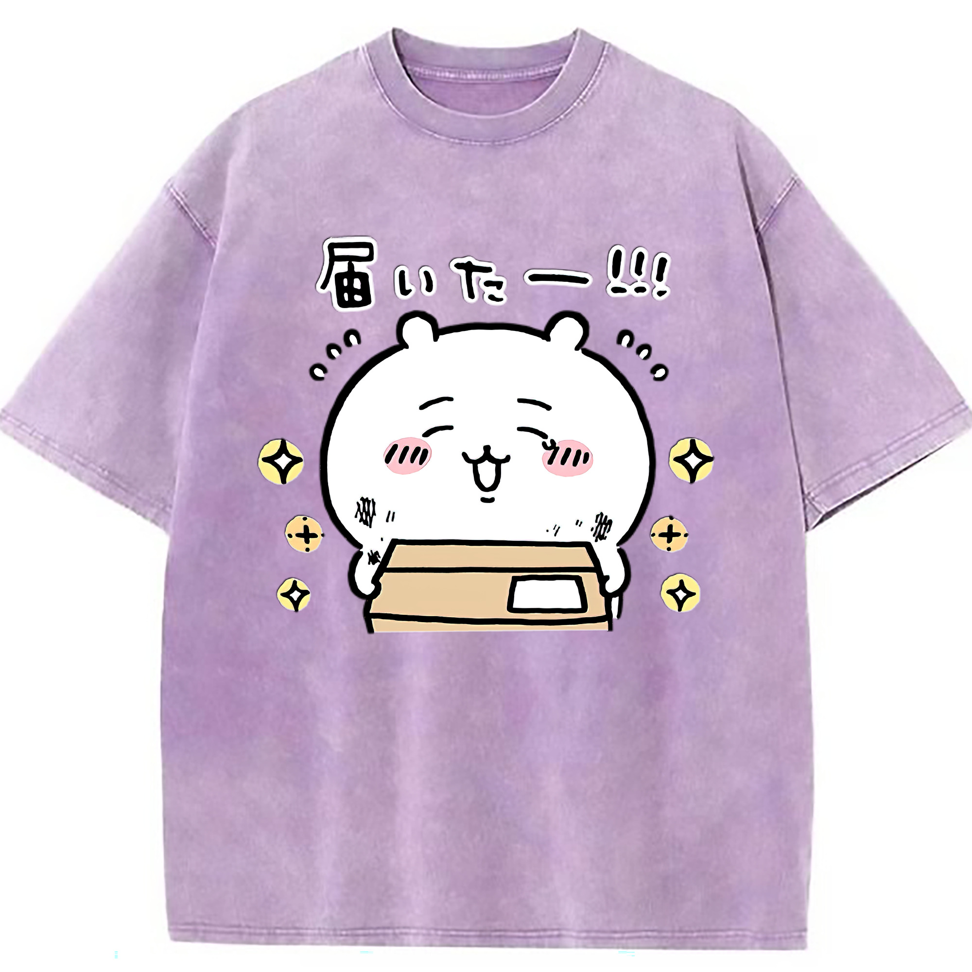 （画像用） ちいかわ ちいかわ Chii-kawa chiikawa 綿100% ヴィンテージ風 半袖Tシャツ（フロントプリント）