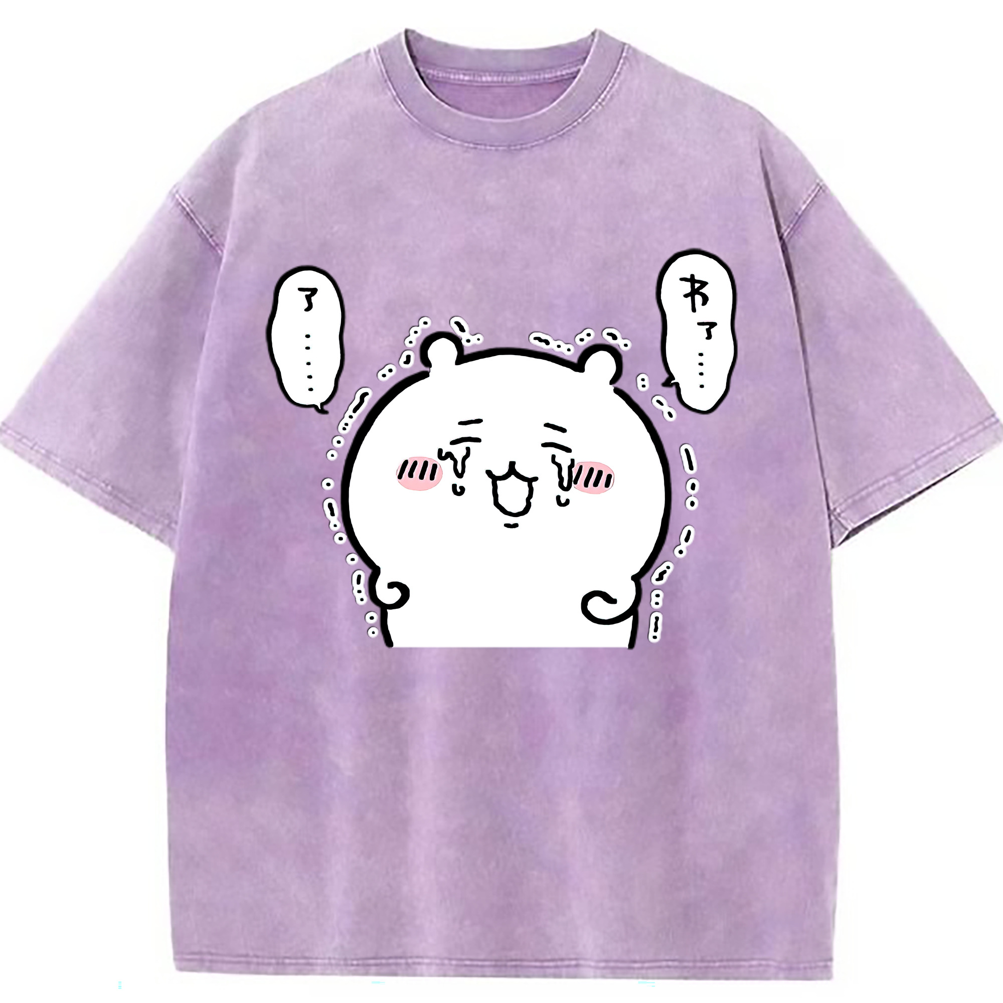 （画像用） ちいかわ ちいかわ Chii-kawa chiikawa 綿100% ヴィンテージ風 半袖Tシャツ（フロントプリント）
