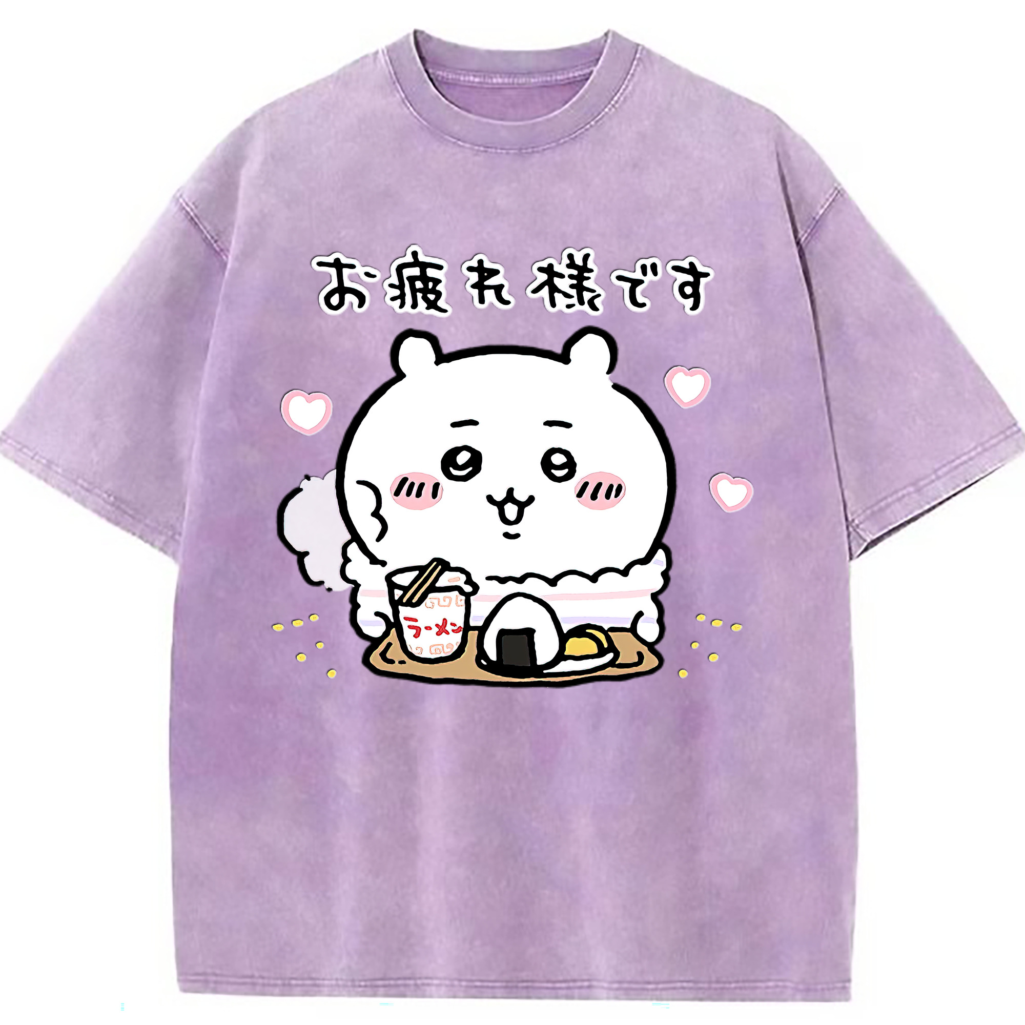 （画像用） ちいかわ ちいかわ Chii-kawa chiikawa 綿100% ヴィンテージ風 半袖Tシャツ（フロントプリント）