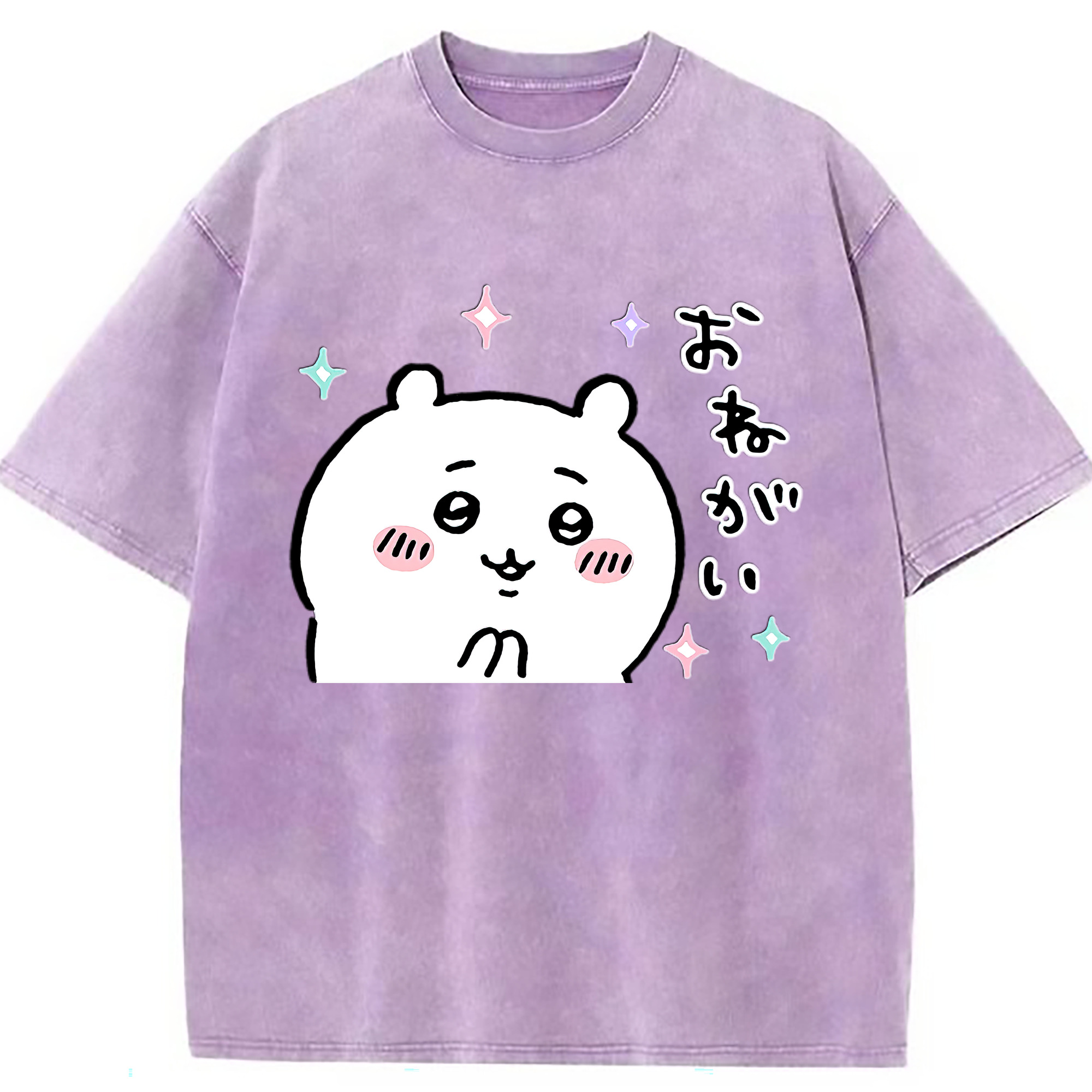 （画像用） ちいかわ ちいかわ Chii-kawa chiikawa 綿100% ヴィンテージ風 半袖Tシャツ（フロントプリント）