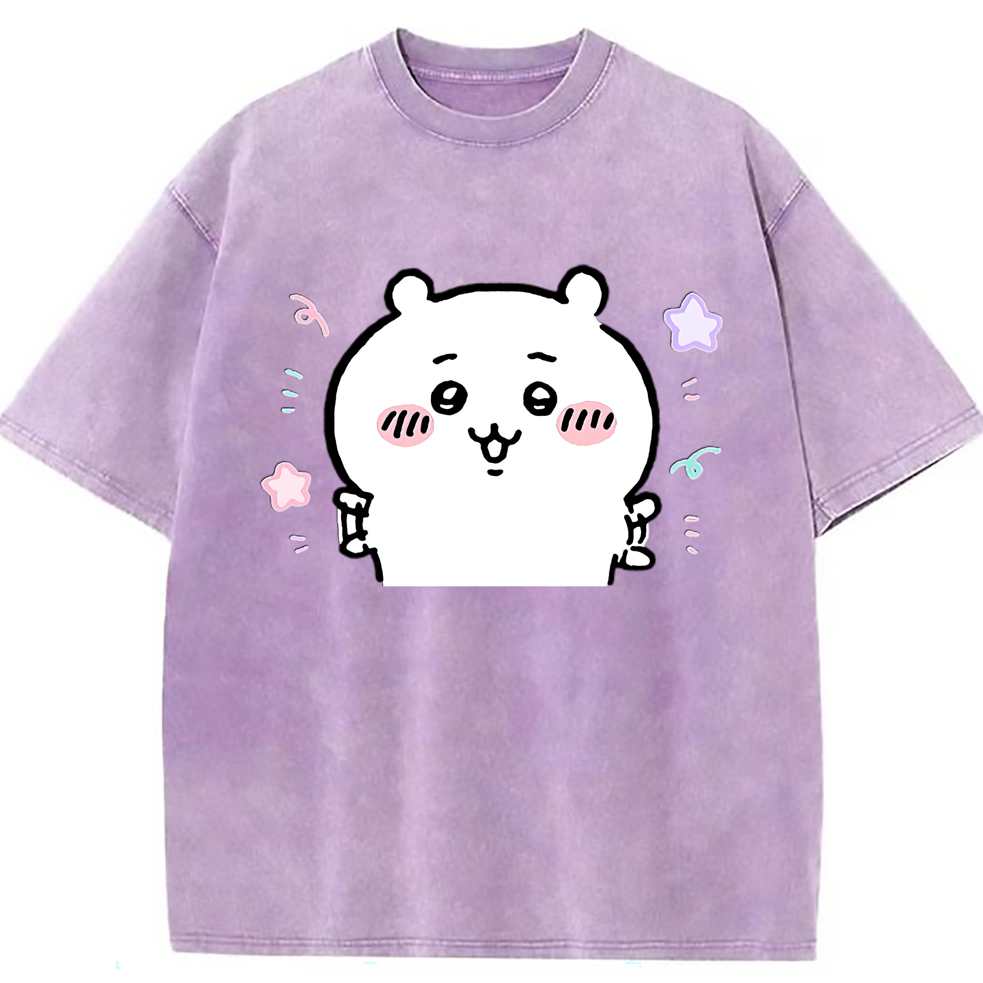 （画像用） ちいかわ ちいかわ Chii-kawa chiikawa 綿100% ヴィンテージ風 半袖Tシャツ（フロントプリント）