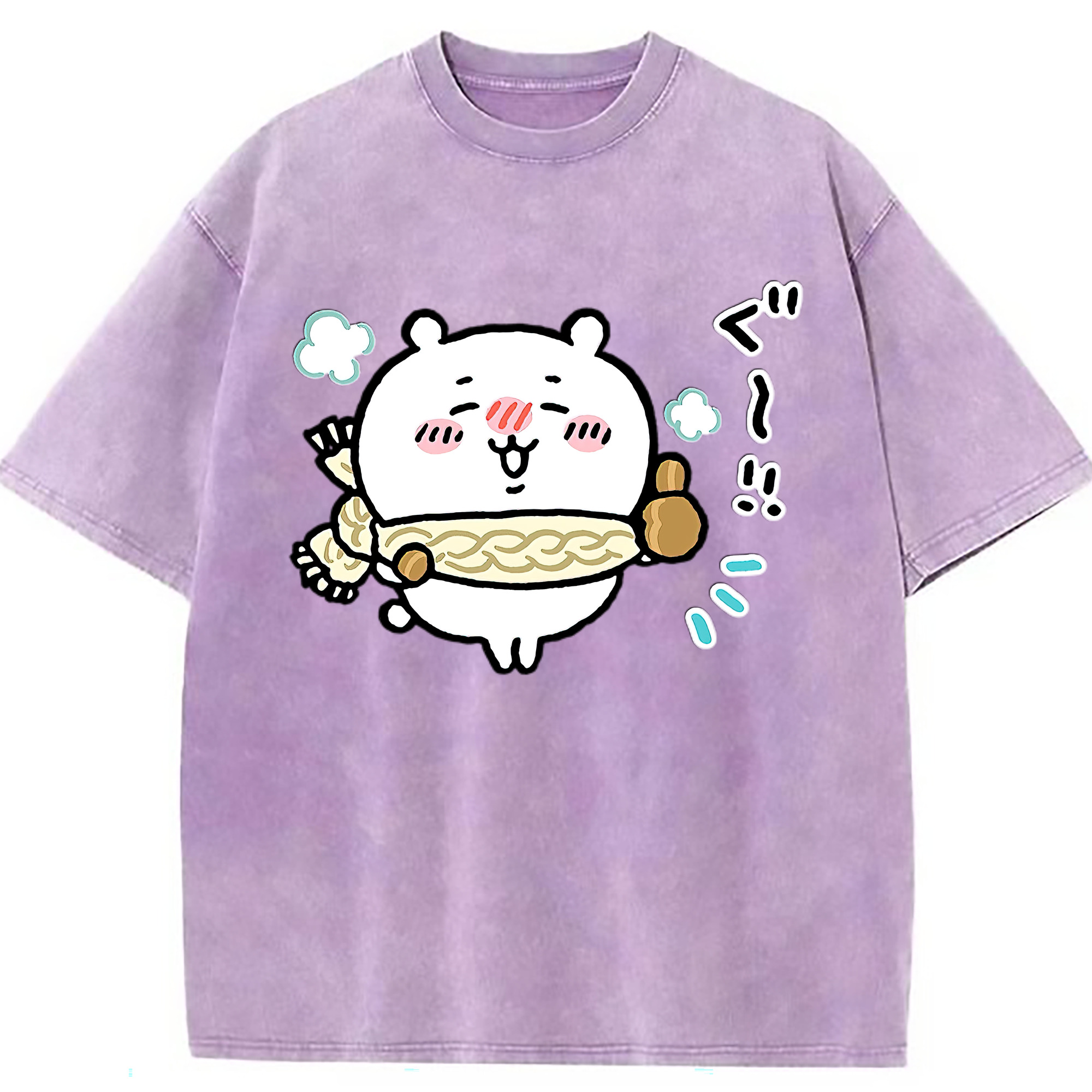 （画像用） ちいかわ ちいかわ Chii-kawa chiikawa 綿100% ヴィンテージ風 半袖Tシャツ（フロントプリント）