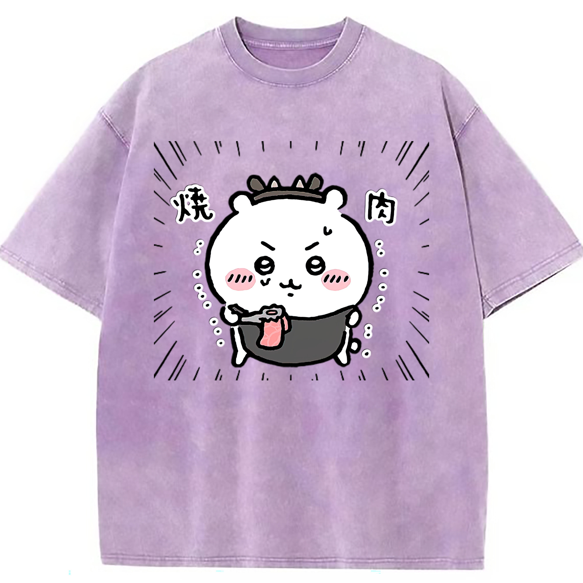 （画像用） ちいかわ ちいかわ Chii-kawa chiikawa 綿100% ヴィンテージ風 半袖Tシャツ（フロントプリント）