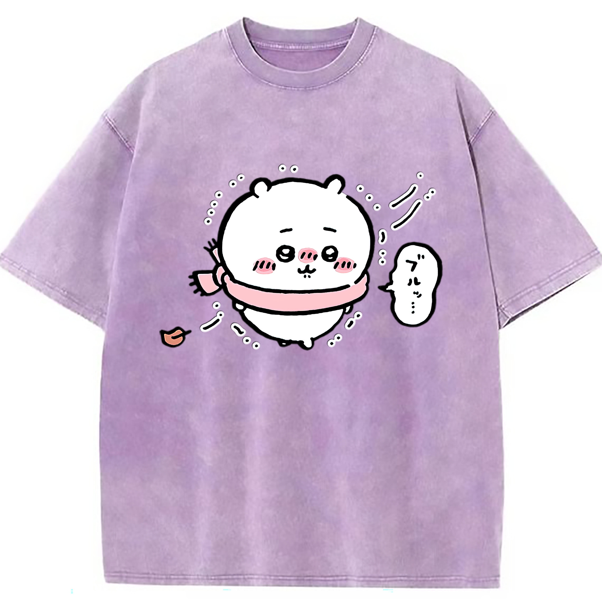 （画像用） ちいかわ ちいかわ Chii-kawa chiikawa 綿100% ヴィンテージ風 半袖Tシャツ（フロントプリント）